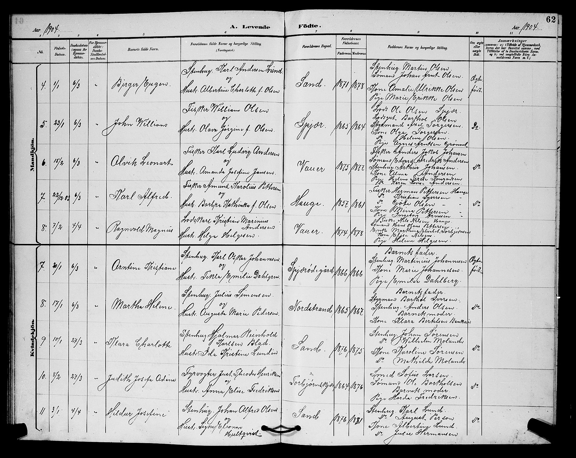 Hvaler prestekontor Kirkebøker, SAO/A-2001/G/Gb/L0001: Parish register (copy) no. II 1, 1892-1904, p. 62
