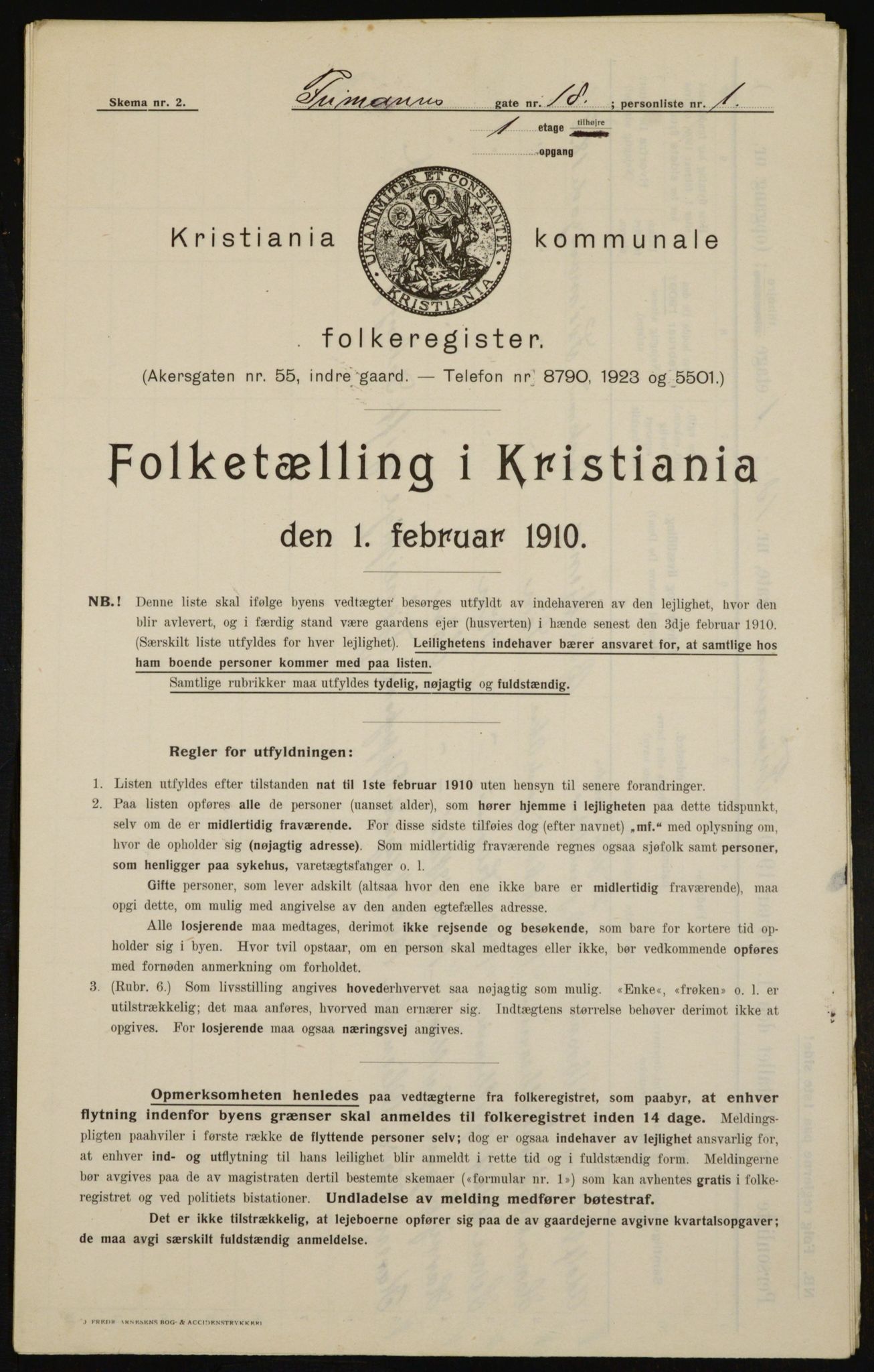 OBA, Municipal Census 1910 for Kristiania, 1910, p. 25236