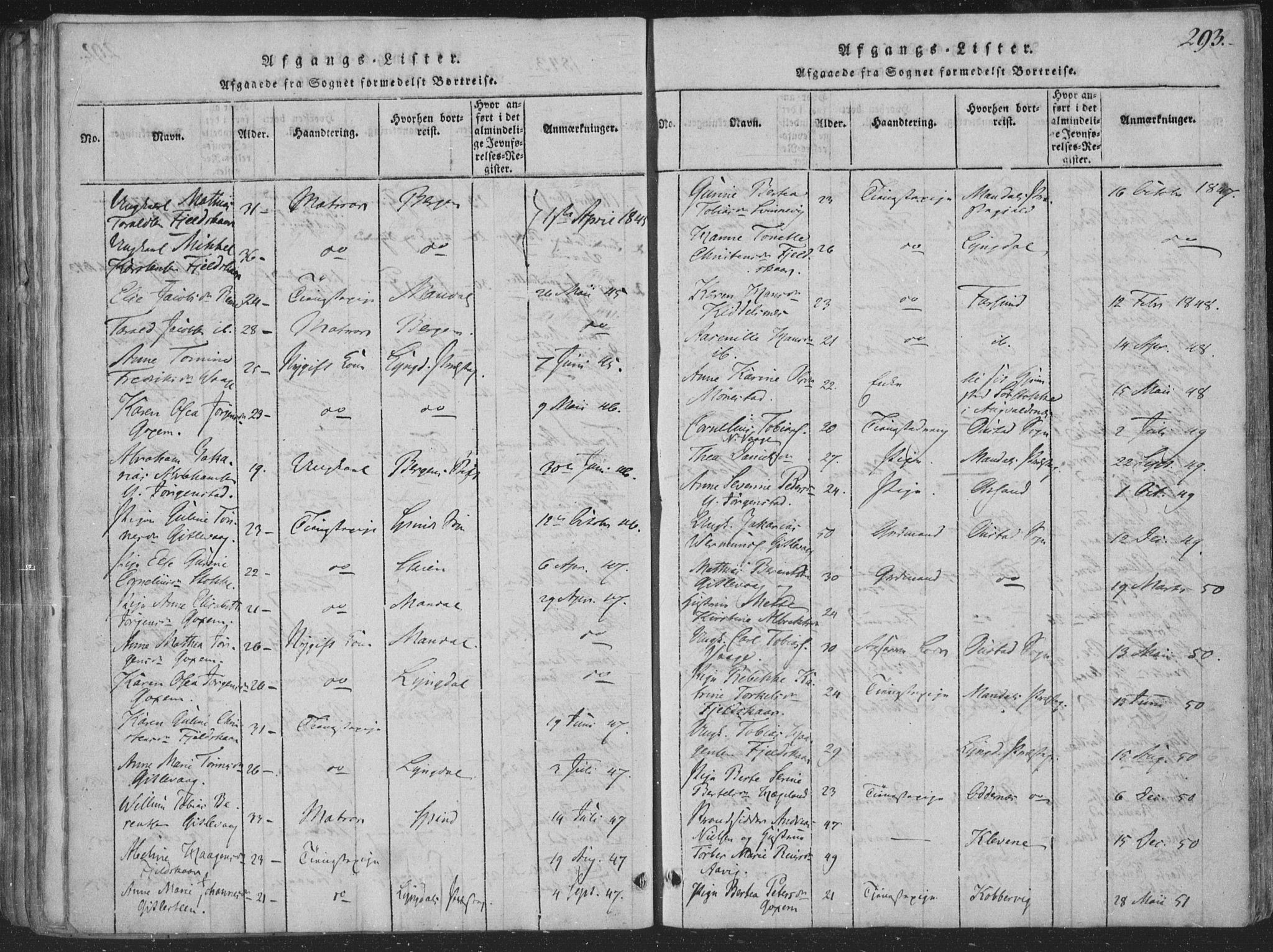 Sør-Audnedal sokneprestkontor, AV/SAK-1111-0039/F/Fa/Faa/L0001: Parish register (official) no. A 1, 1816-1848, p. 293