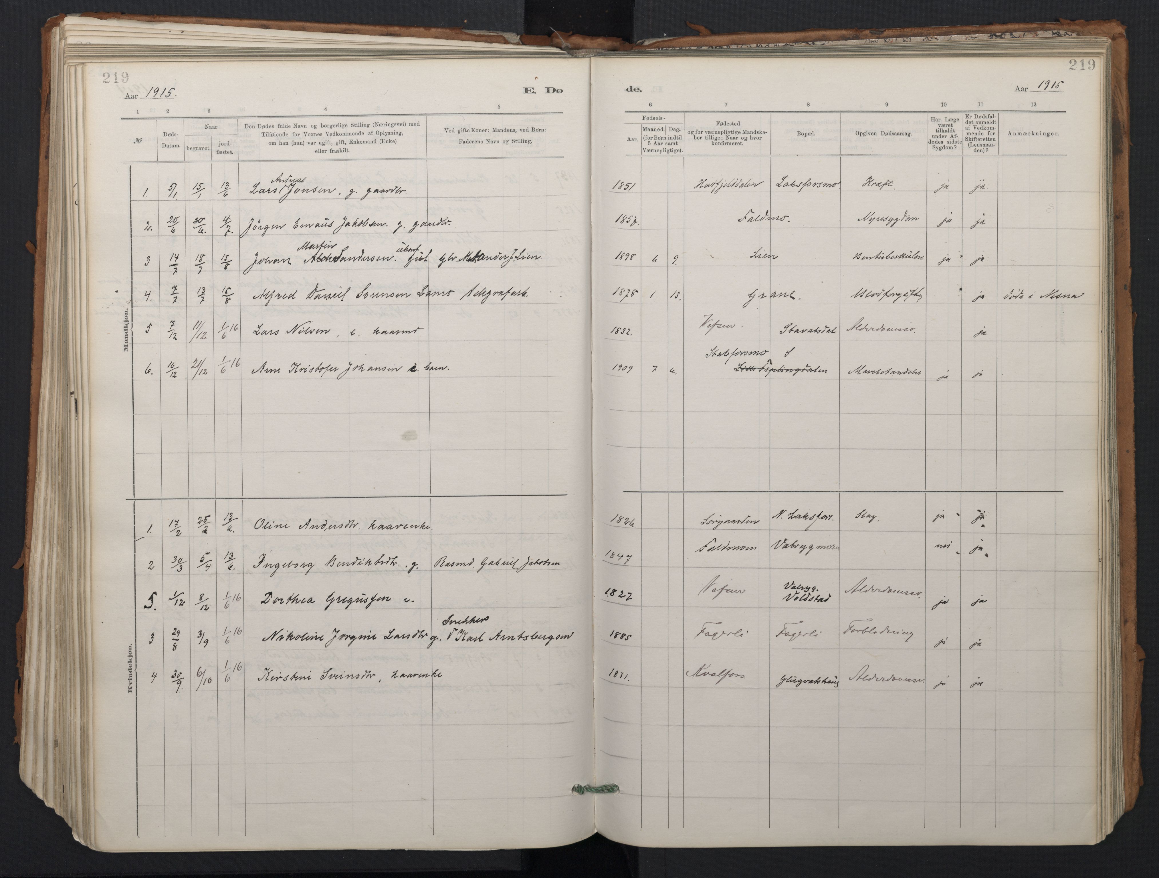 Ministerialprotokoller, klokkerbøker og fødselsregistre - Nordland, SAT/A-1459/824/L0338: Parish register (official) no. 824A01, 1880-1915, p. 219