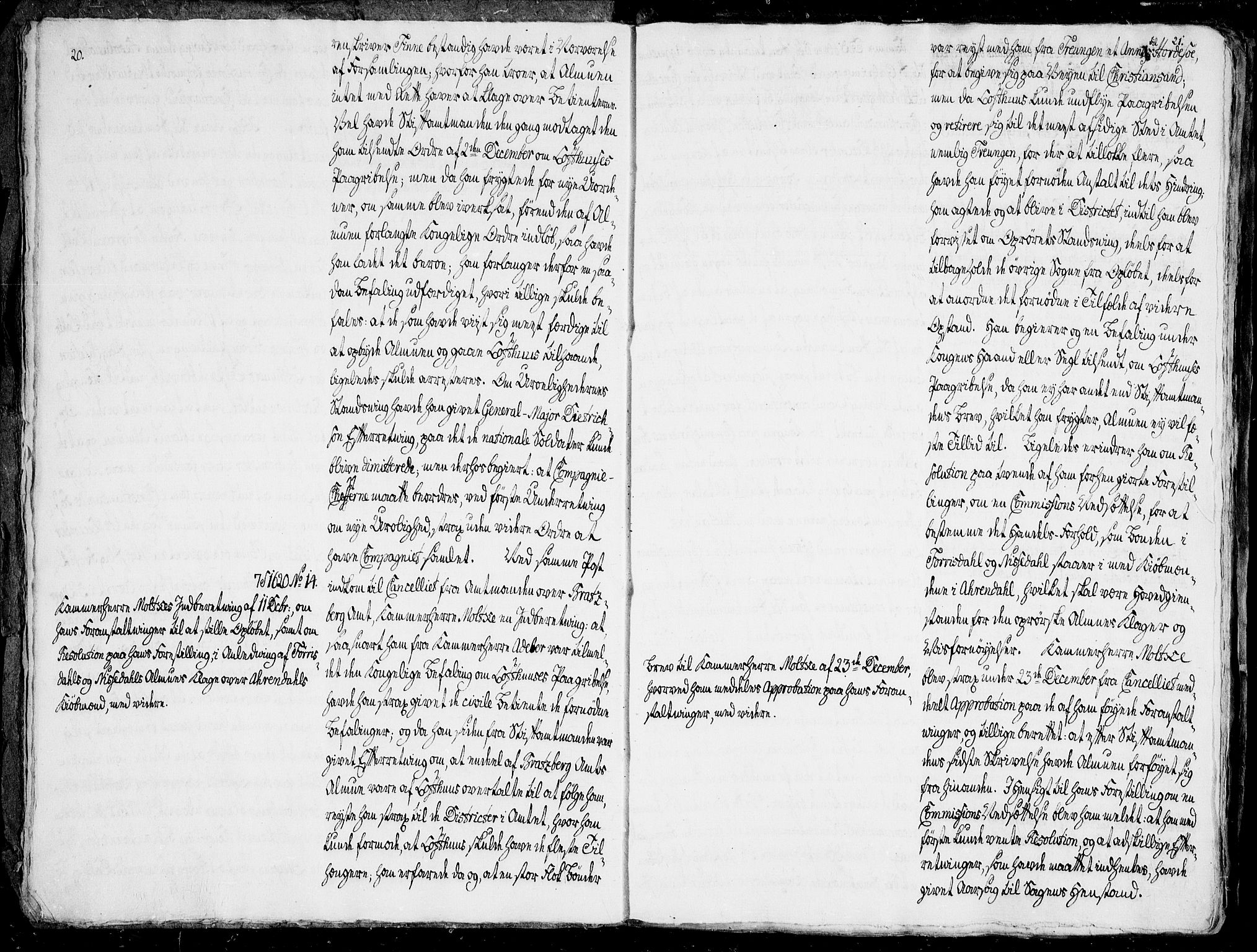 Danske Kanselli, Skapsaker, AV/RA-EA-4061/F/L0101: Skap 16, pakke 7 VII, 1787, p. 20-21