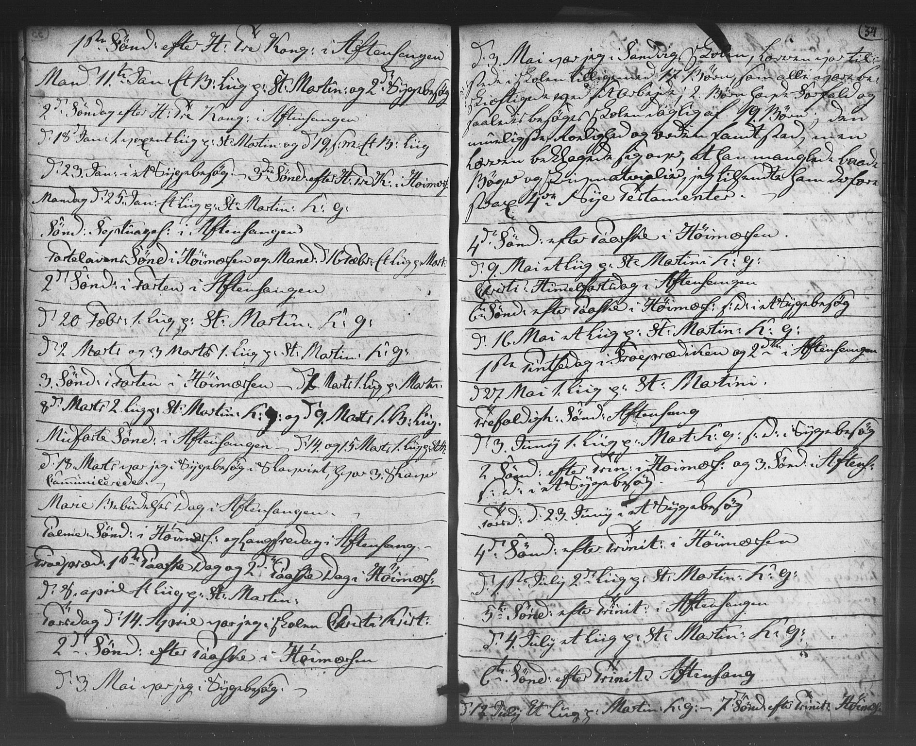 Korskirken sokneprestembete, AV/SAB-A-76101/H/Haa/L0066: Curate's parish register no. A 1, 1826-1843, p. 34