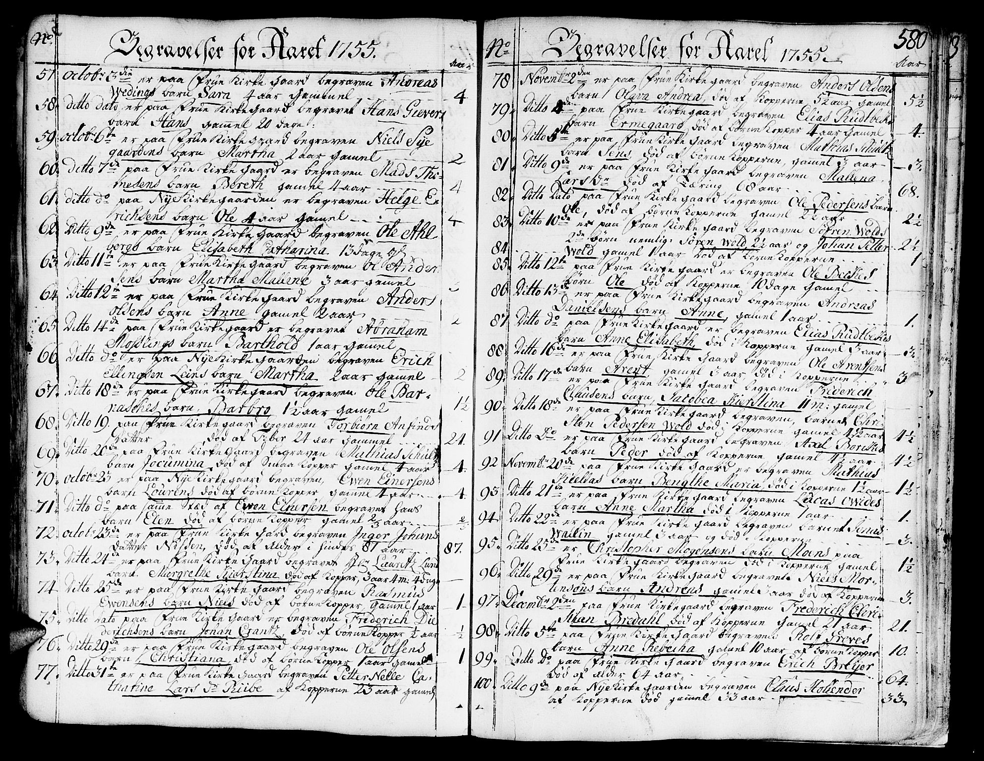 Ministerialprotokoller, klokkerbøker og fødselsregistre - Sør-Trøndelag, SAT/A-1456/602/L0103: Parish register (official) no. 602A01, 1732-1774, p. 580