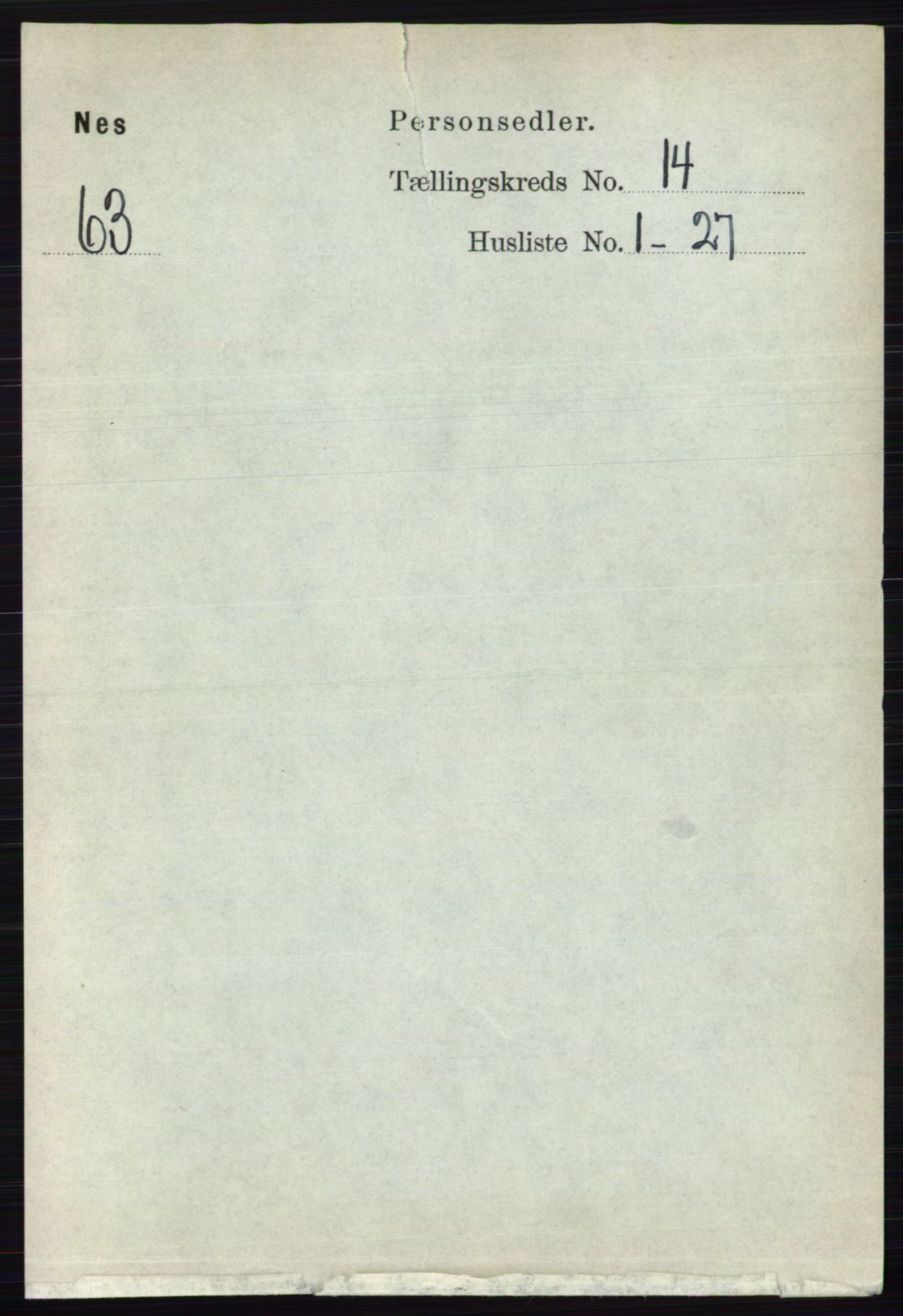 RA, 1891 census for 0236 Nes, 1891, p. 8502