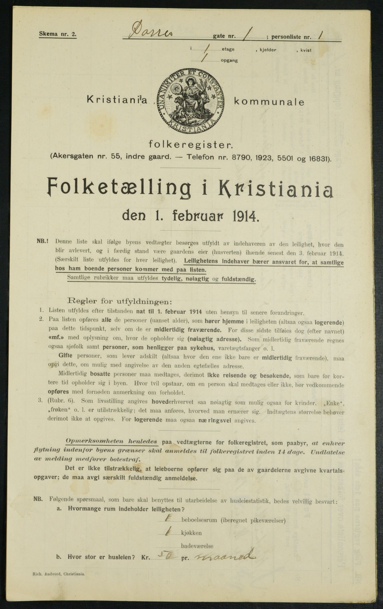 OBA, Municipal Census 1914 for Kristiania, 1914, p. 15481