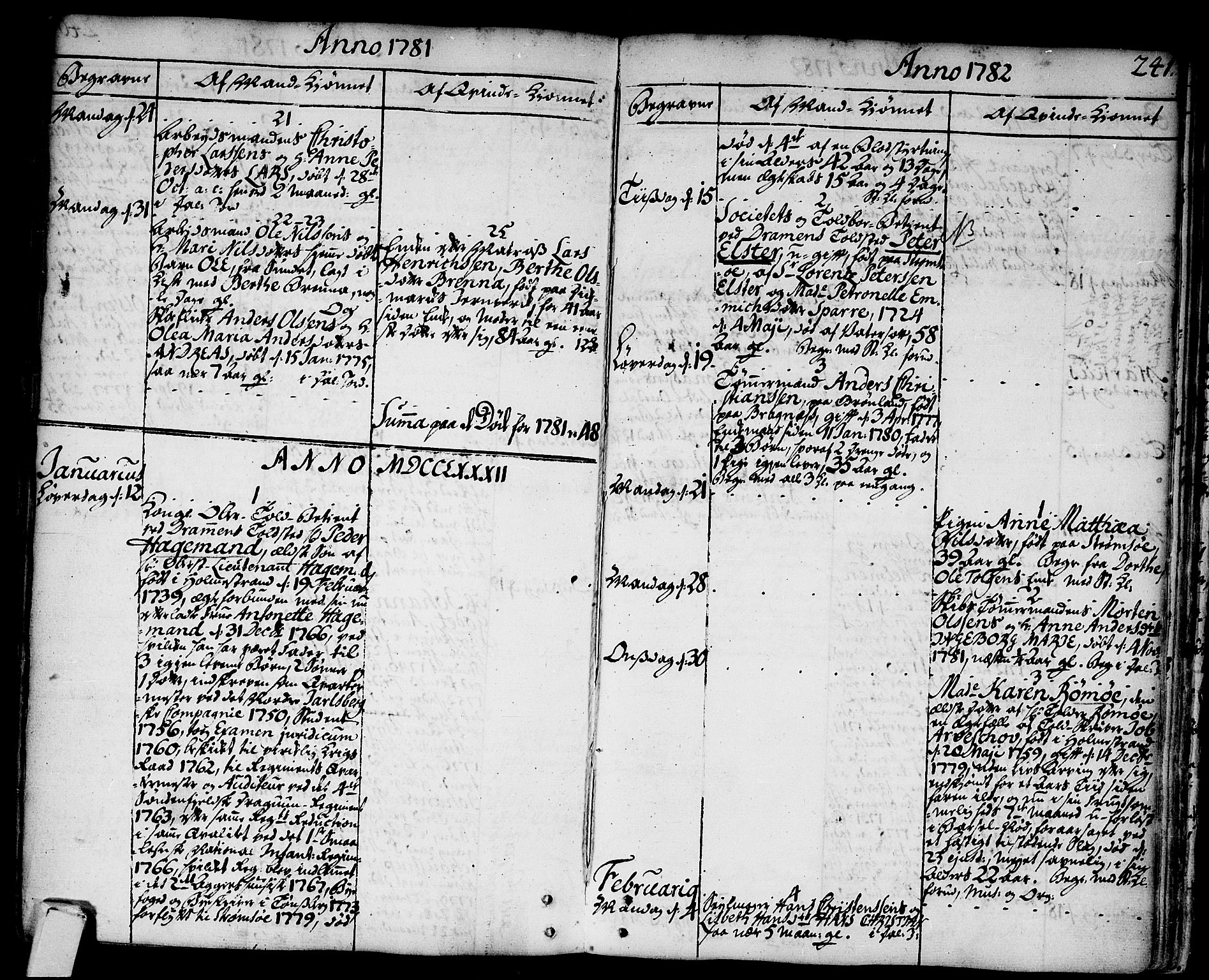 Strømsø kirkebøker, AV/SAKO-A-246/F/Fa/L0009: Parish register (official) no. I 9, 1752-1791, p. 241