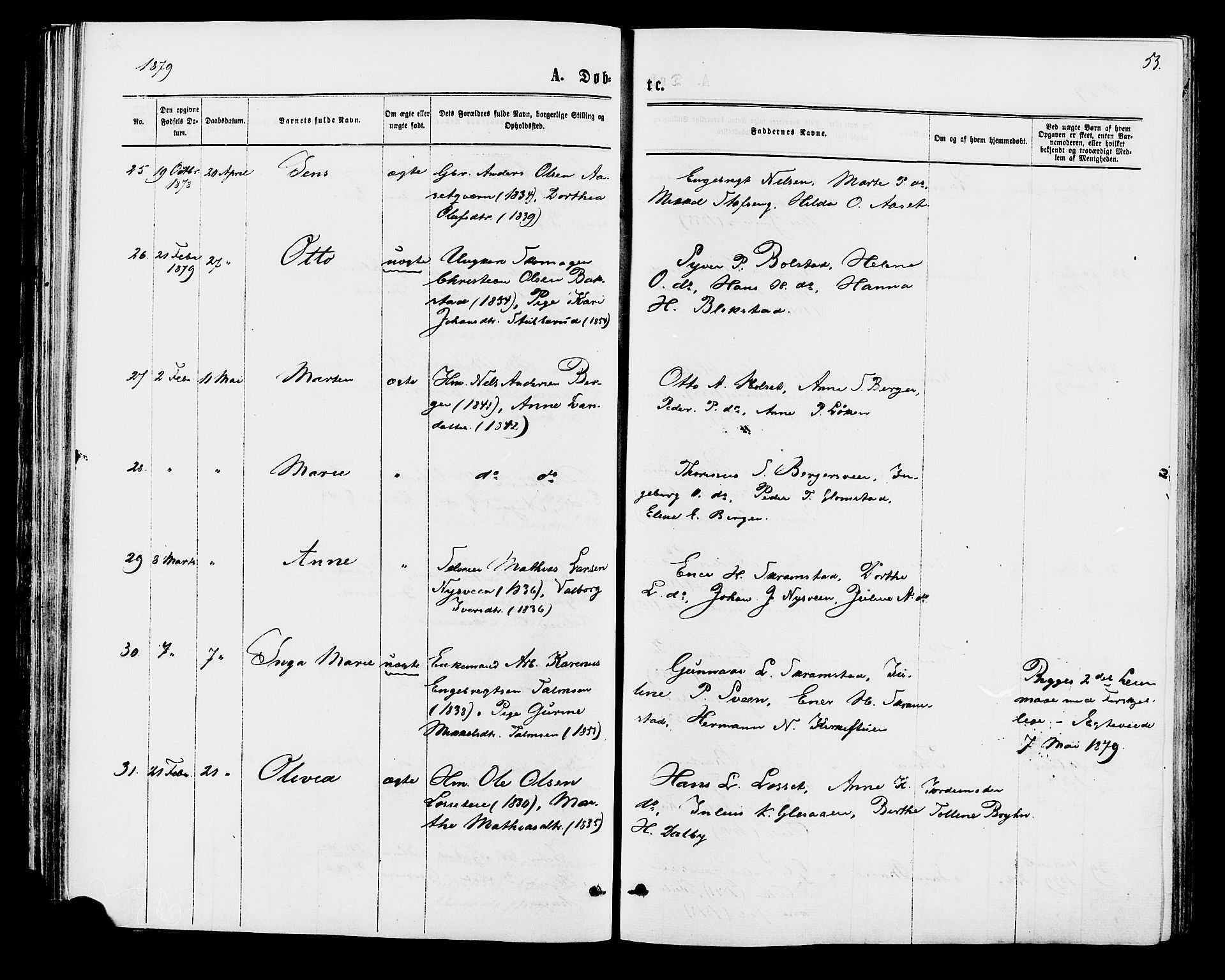 Åmot prestekontor, Hedmark, AV/SAH-PREST-056/H/Ha/Haa/L0009: Parish register (official) no. 9, 1875-1883, p. 53