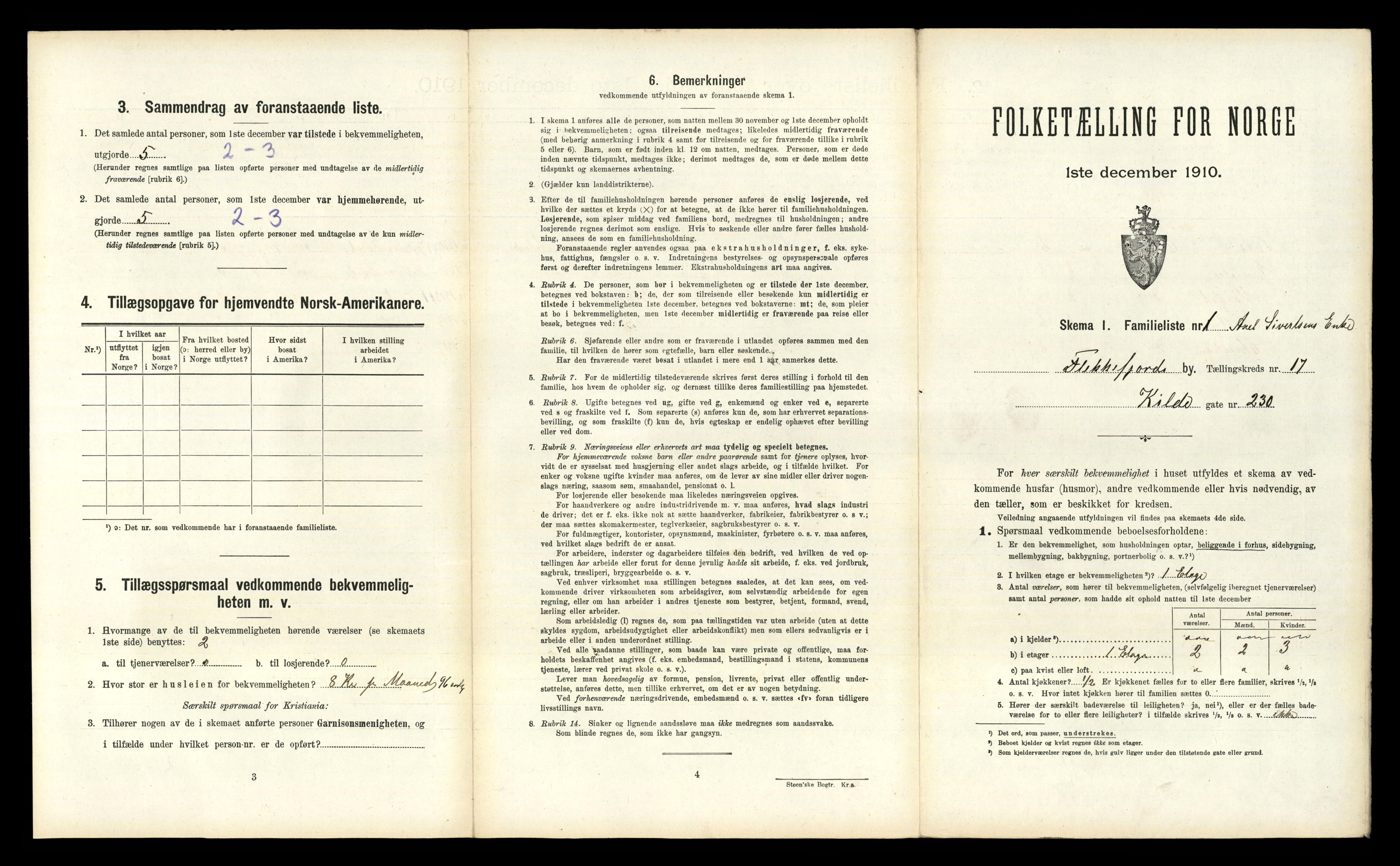 RA, 1910 census for Flekkefjord, 1910, p. 1484