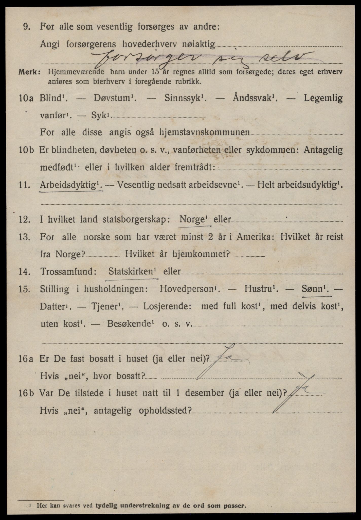 SAT, 1920 census for Molde, 1920, p. 3864