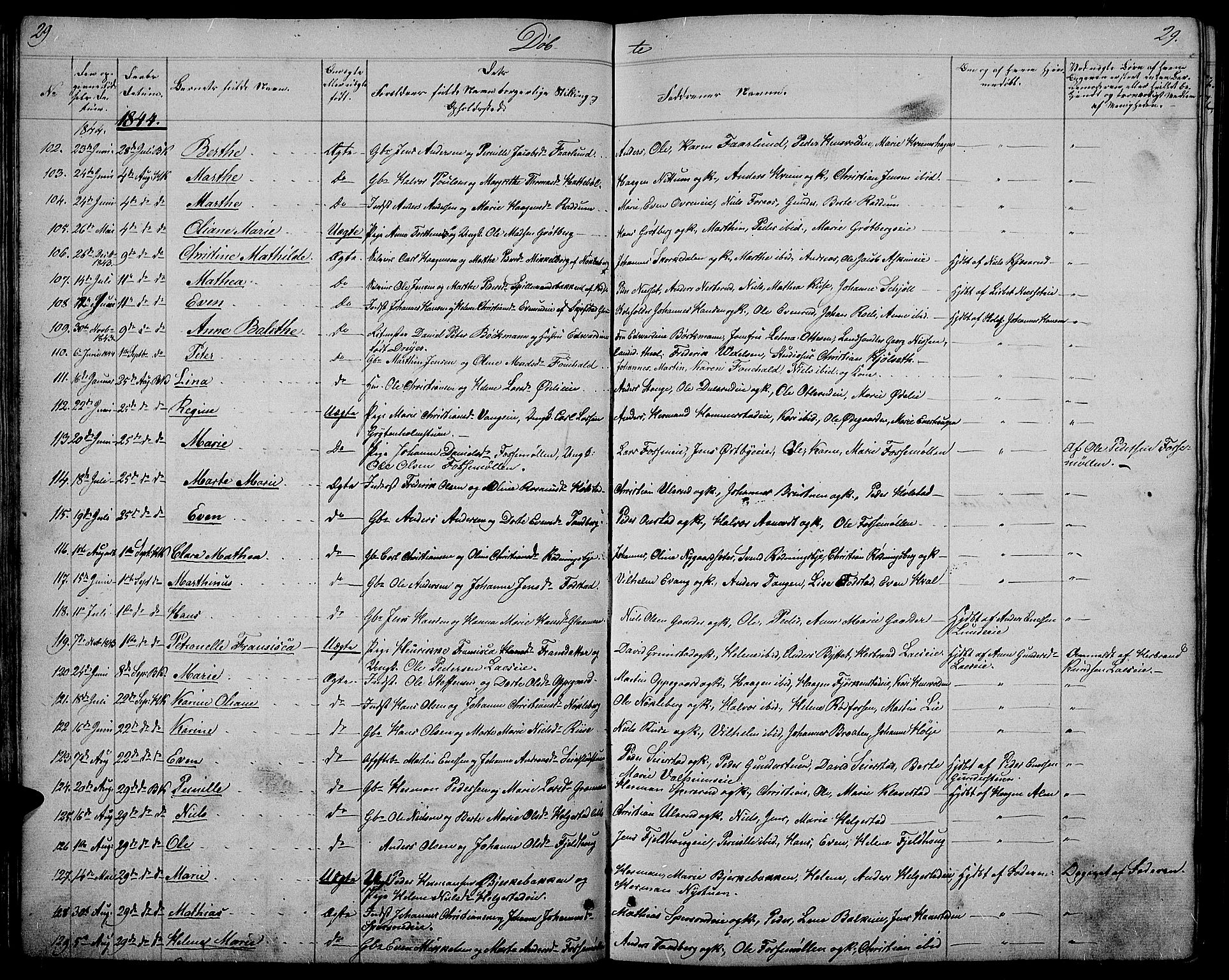 Østre Toten prestekontor, AV/SAH-PREST-104/H/Ha/Hab/L0002: Parish register (copy) no. 2, 1840-1847, p. 29