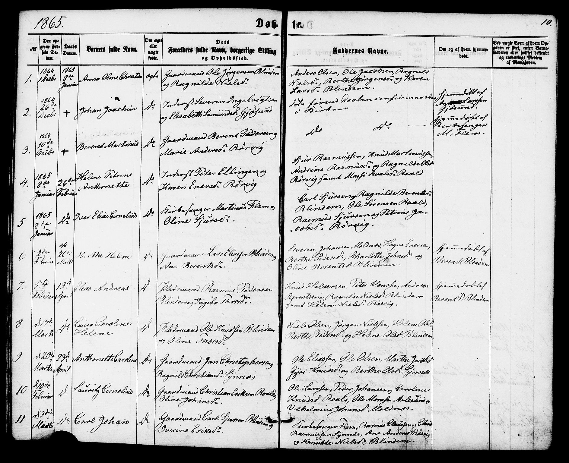 Ministerialprotokoller, klokkerbøker og fødselsregistre - Møre og Romsdal, AV/SAT-A-1454/537/L0518: Parish register (official) no. 537A02, 1862-1876, p. 10