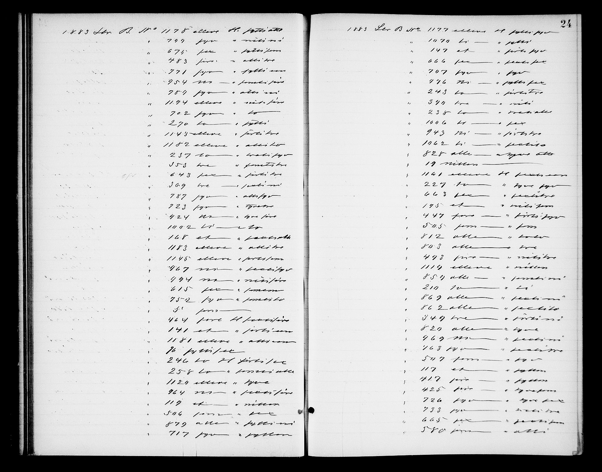 Oslo byfogd avd. I, AV/SAO-A-10220/L/Lb/Lba/L0005: Notarialprotokoll, rekke I, 1885-1888, p. 23b-24a