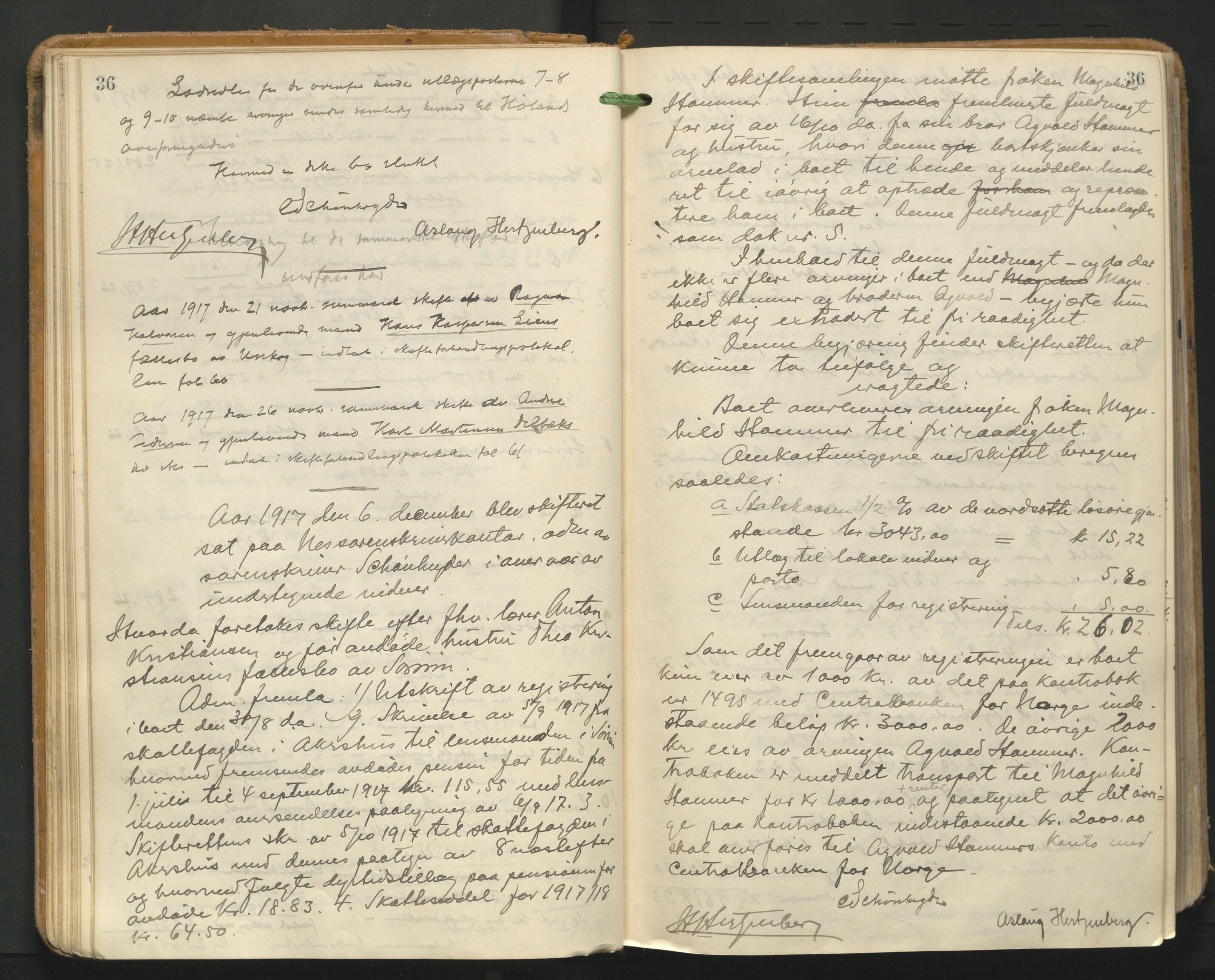 Nes tingrett, AV/SAO-A-10548/H/Hc/L0006: Utlodningsprotokoll, 1916-1943, p. 36