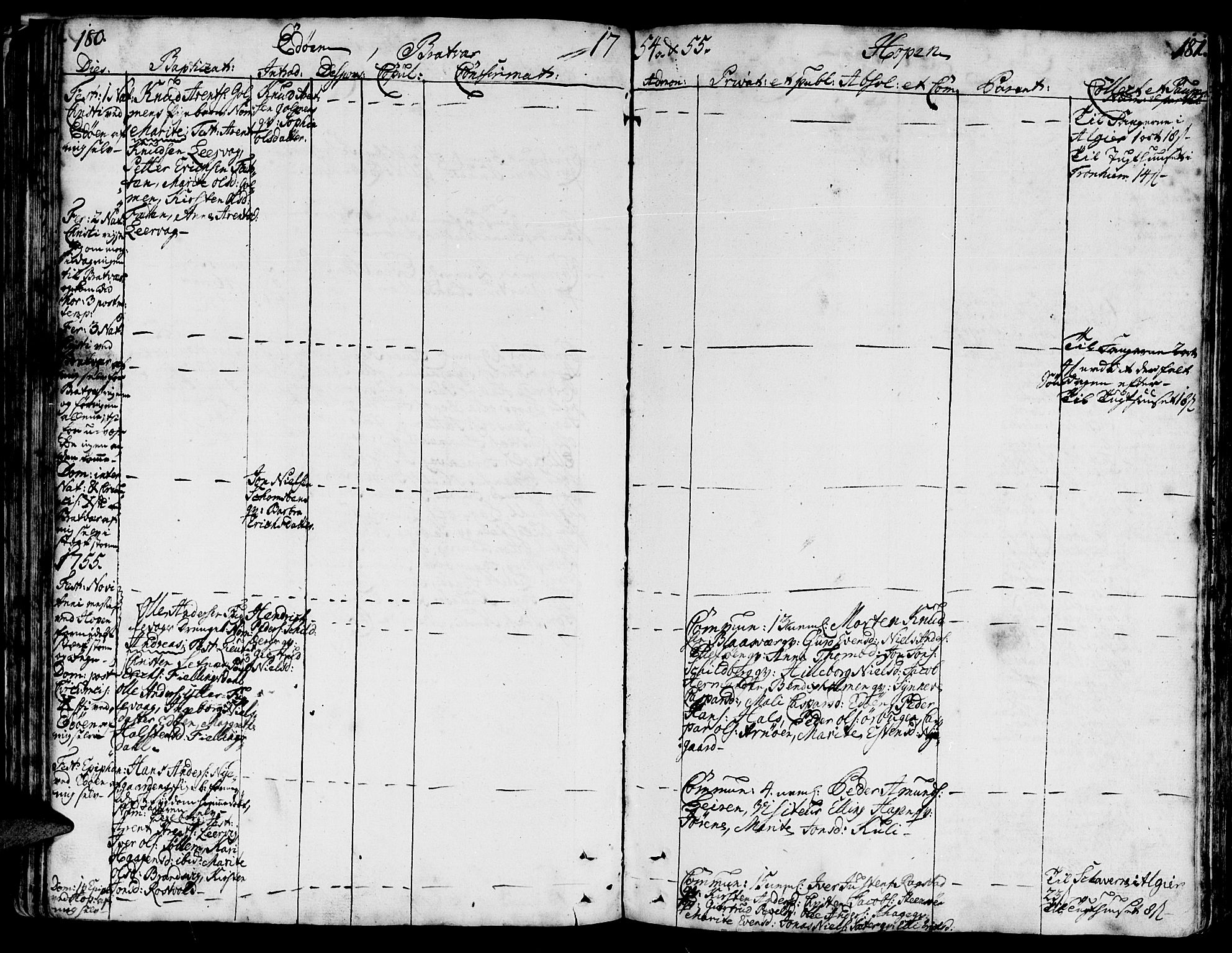 Ministerialprotokoller, klokkerbøker og fødselsregistre - Møre og Romsdal, AV/SAT-A-1454/581/L0931: Parish register (official) no. 581A01, 1751-1765, p. 180-181