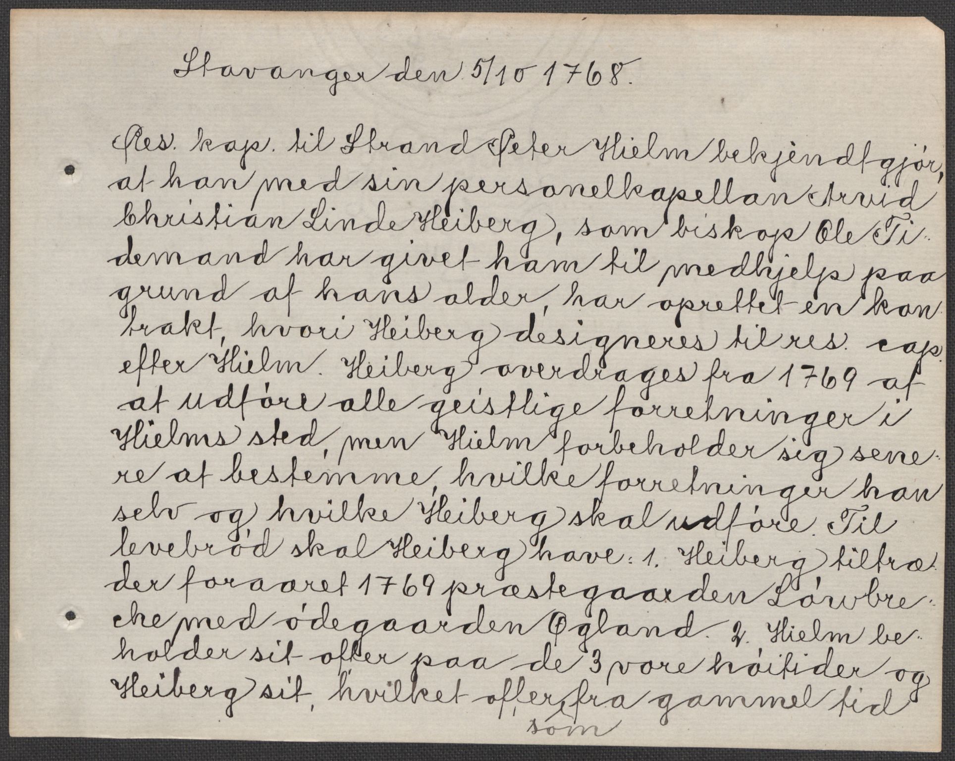 Riksarkivets diplomsamling, AV/RA-EA-5965/F15/L0031: Prestearkiv - Aust-Agder, Vest-Agder og Rogaland, 1575-1768, p. 177