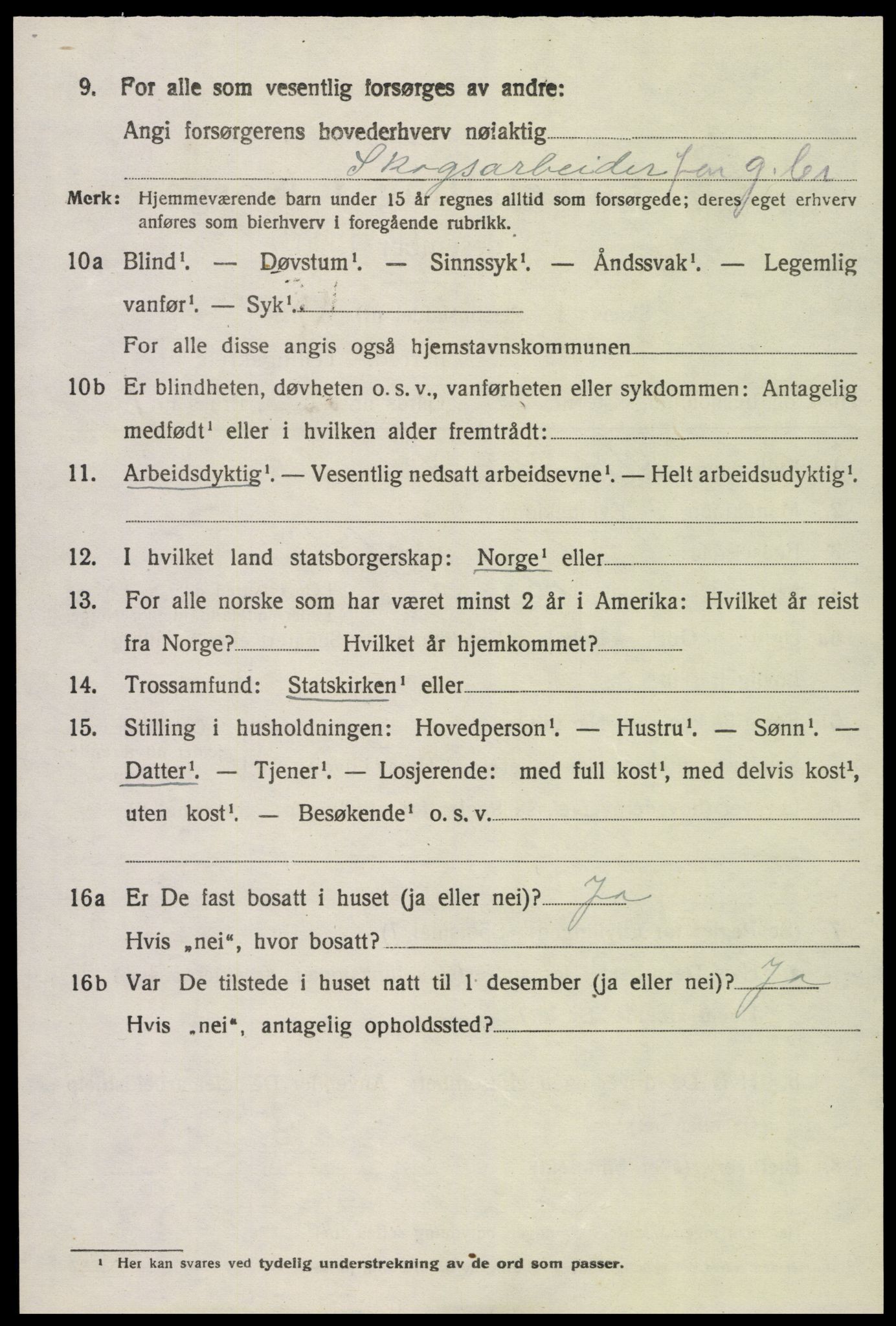SAK, 1920 census for Froland, 1920, p. 4896