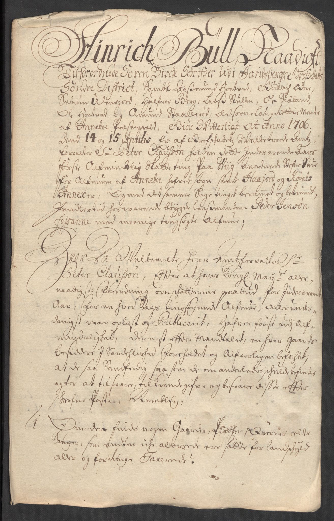 Rentekammeret inntil 1814, Reviderte regnskaper, Fogderegnskap, RA/EA-4092/R32/L1872: Fogderegnskap Jarlsberg grevskap, 1706-1707, p. 129