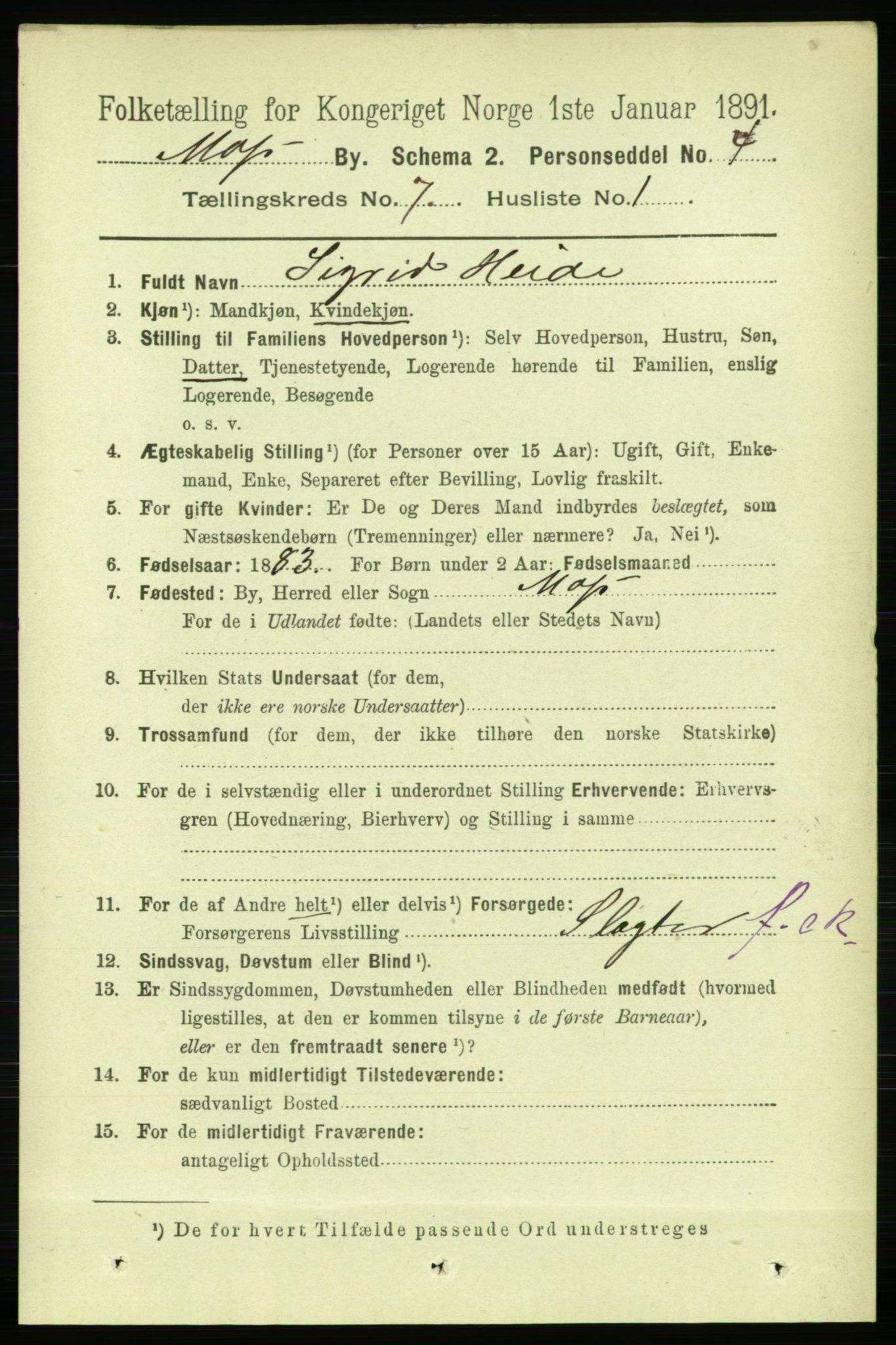 RA, 1891 census for 0104 Moss, 1891, p. 3555