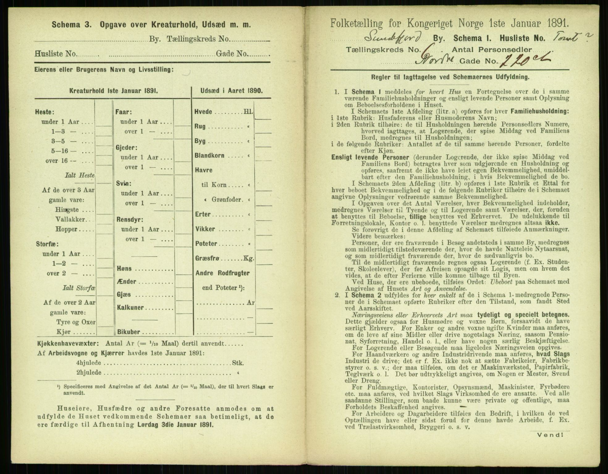 RA, 1891 census for 0706 Sandefjord, 1891, p. 723