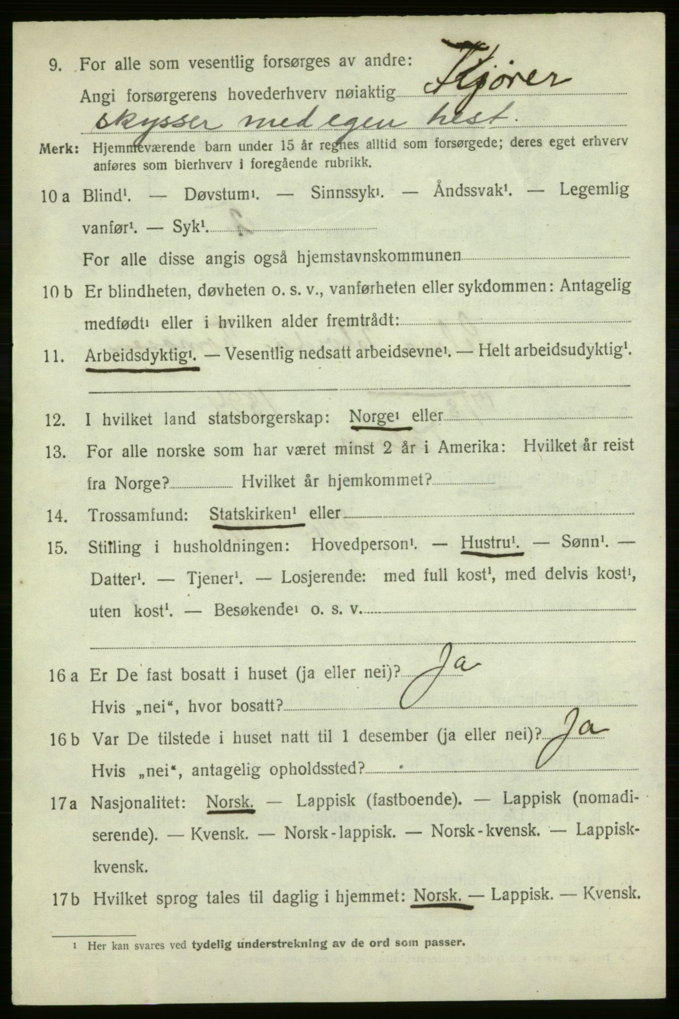 SATØ, 1920 census for Talvik, 1920, p. 3297