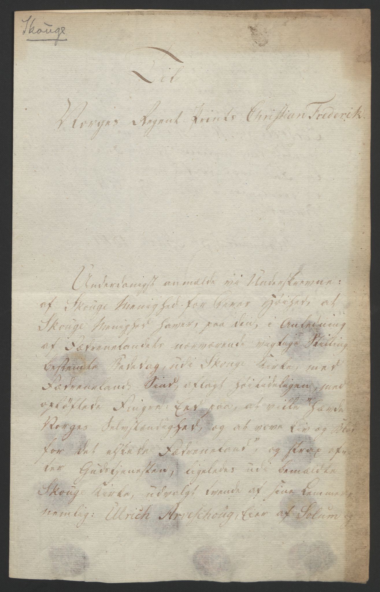 Statsrådssekretariatet, RA/S-1001/D/Db/L0008: Fullmakter for Eidsvollsrepresentantene i 1814. , 1814, p. 22
