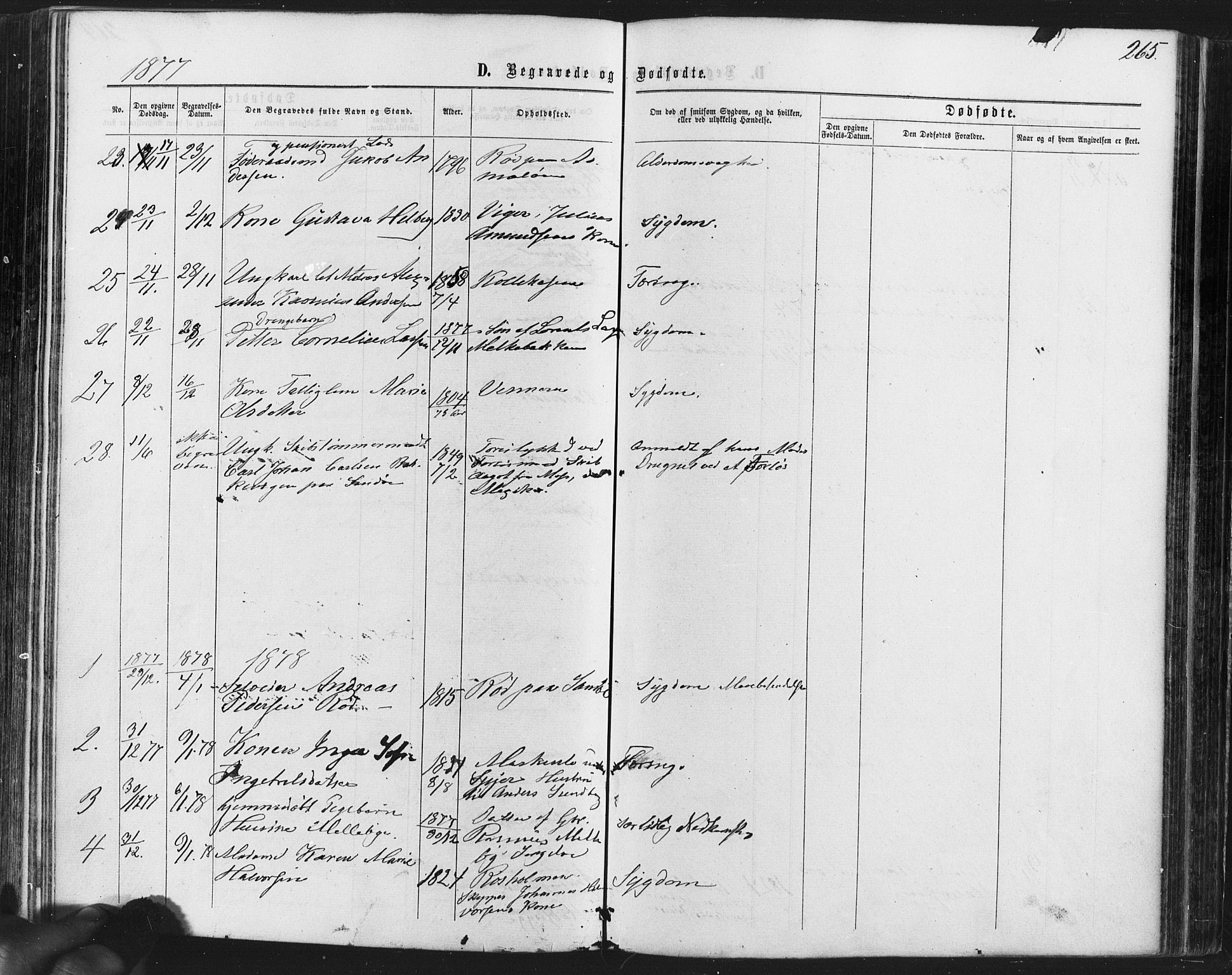 Hvaler prestekontor Kirkebøker, AV/SAO-A-2001/F/Fa/L0007: Parish register (official) no. I 7, 1864-1878, p. 265