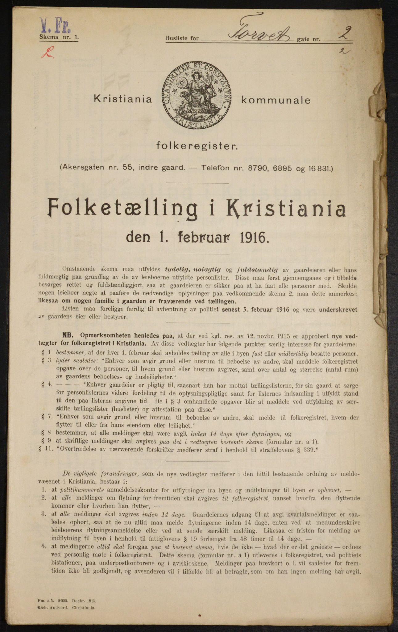 OBA, Municipal Census 1916 for Kristiania, 1916, p. 106380
