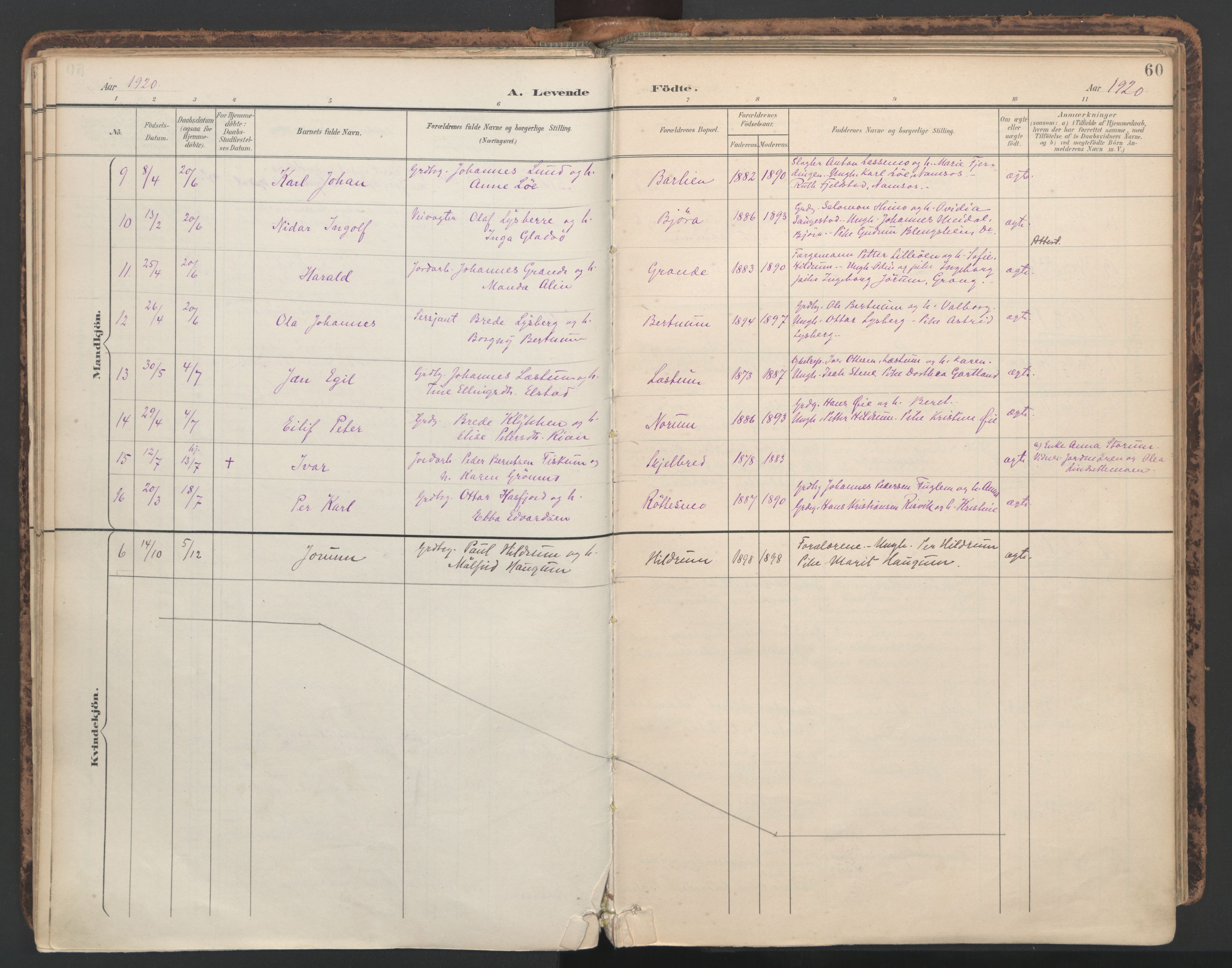 Ministerialprotokoller, klokkerbøker og fødselsregistre - Nord-Trøndelag, SAT/A-1458/764/L0556: Parish register (official) no. 764A11, 1897-1924, p. 60