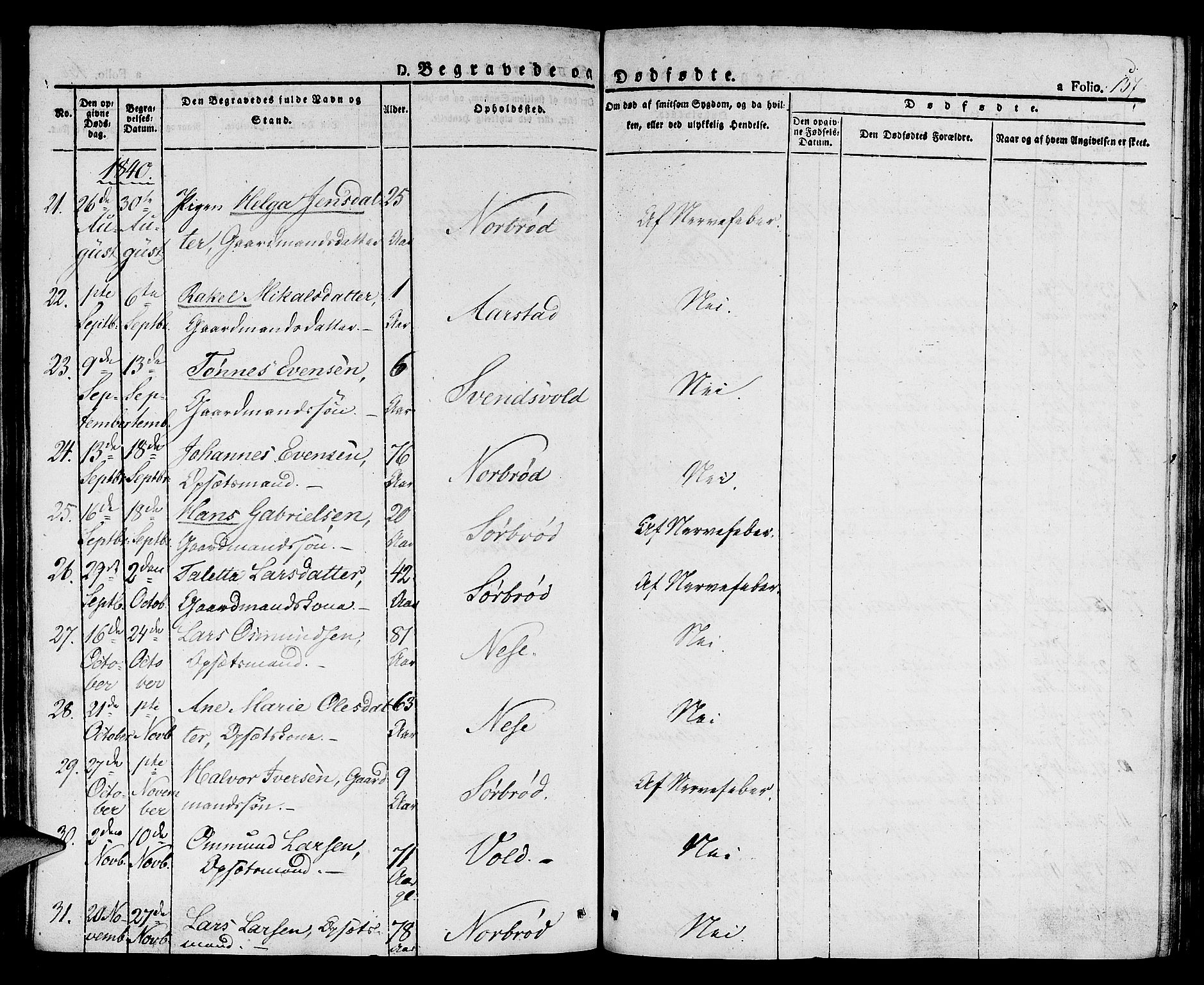 Klepp sokneprestkontor, AV/SAST-A-101803/001/3/30BA/L0003: Parish register (official) no. A 3, 1833-1842, p. 157