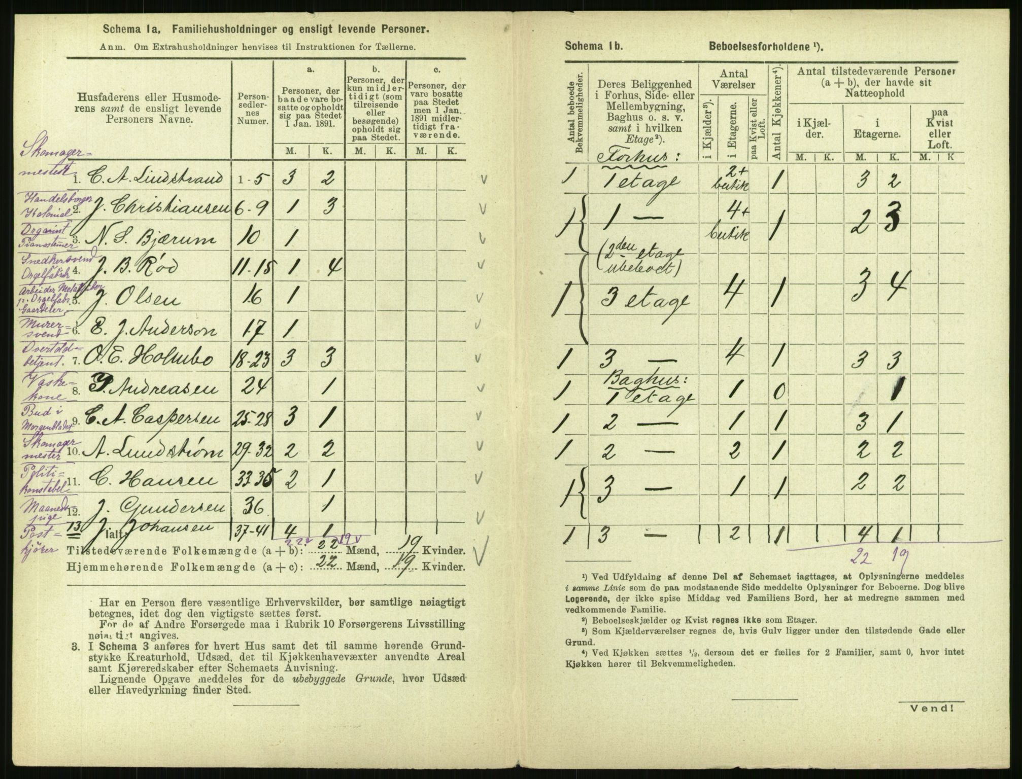 RA, 1891 census for 0301 Kristiania, 1891, p. 64596