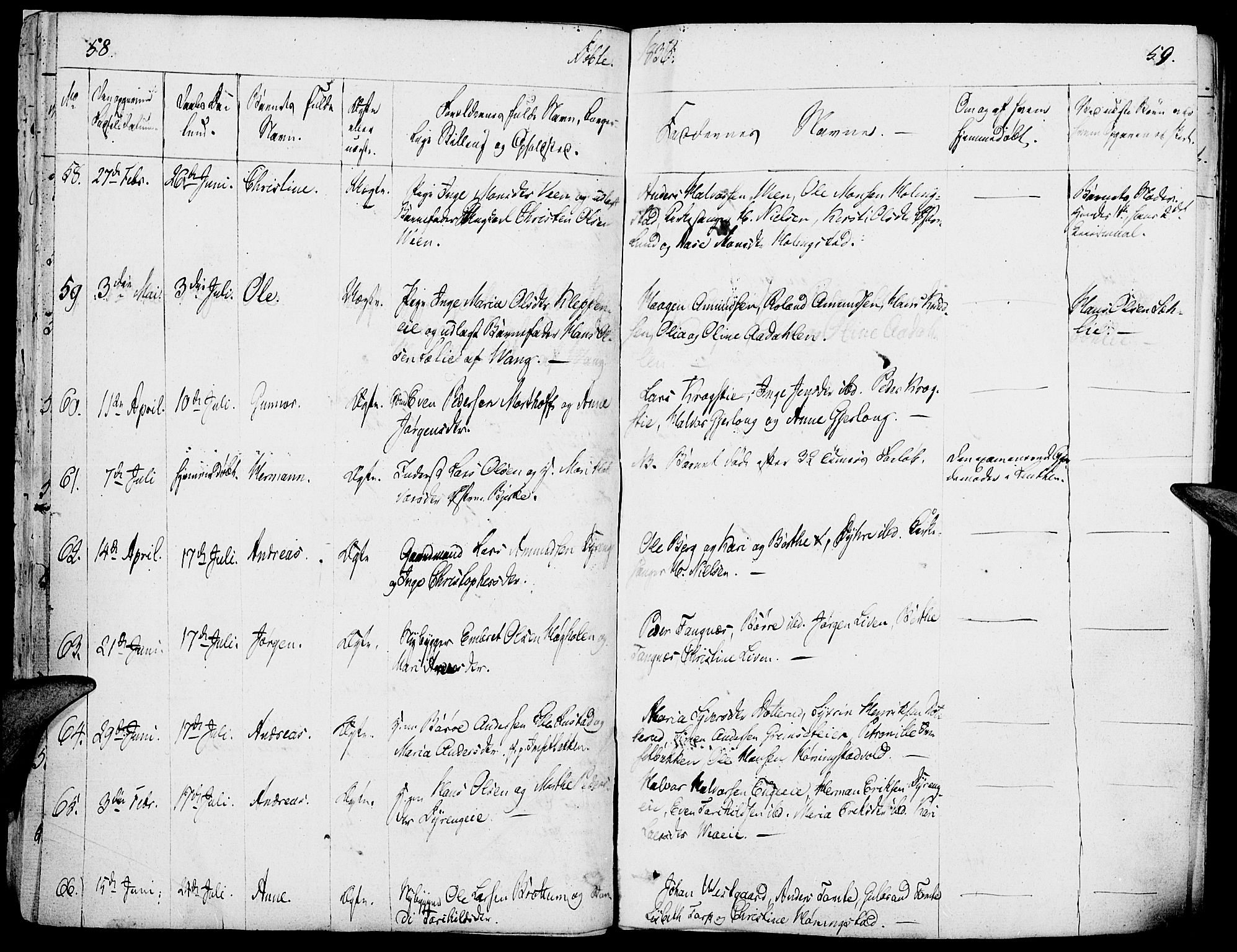 Løten prestekontor, AV/SAH-PREST-022/K/Ka/L0006: Parish register (official) no. 6, 1832-1849, p. 58-59