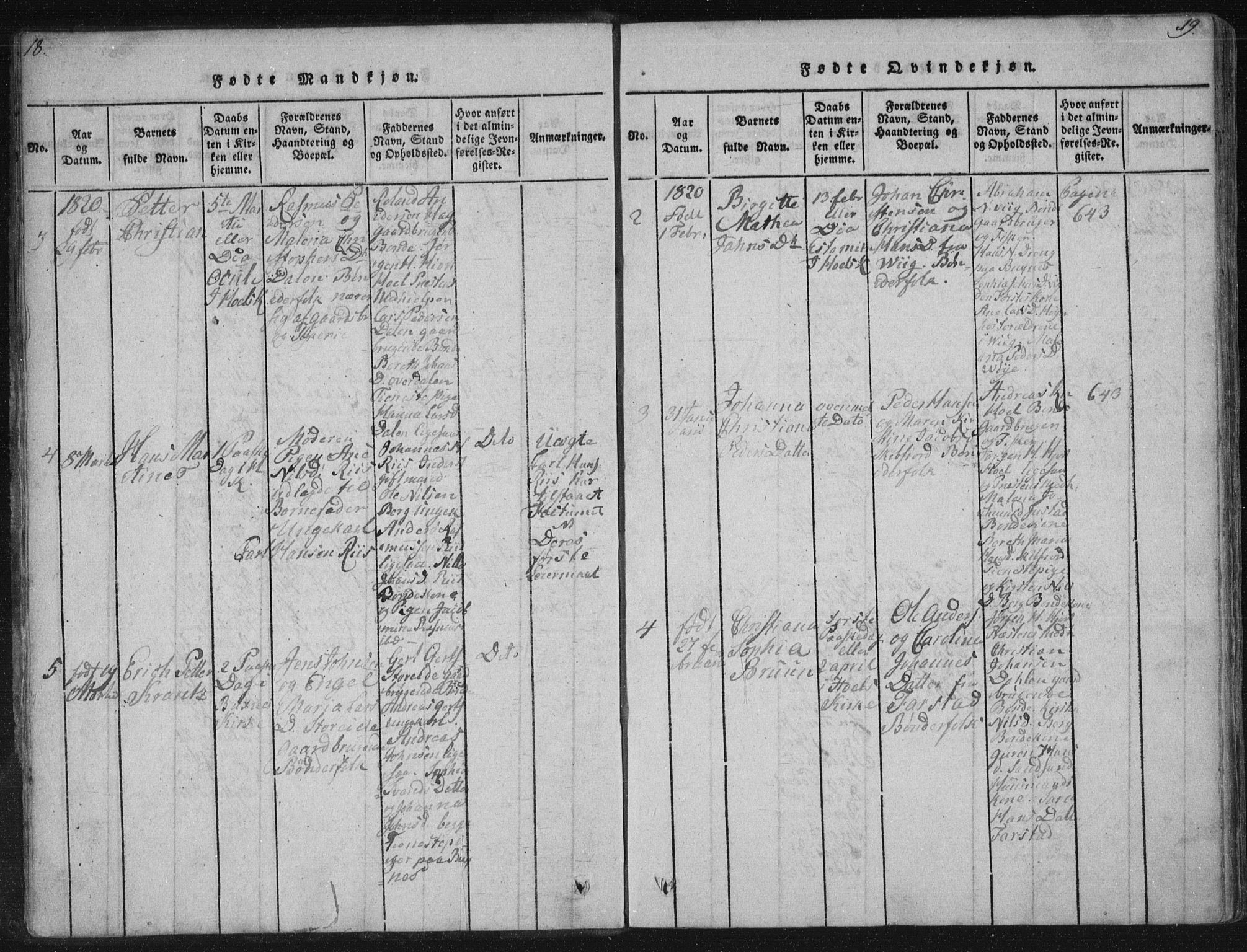 Ministerialprotokoller, klokkerbøker og fødselsregistre - Nordland, AV/SAT-A-1459/881/L1164: Parish register (copy) no. 881C01, 1818-1853, p. 18-19