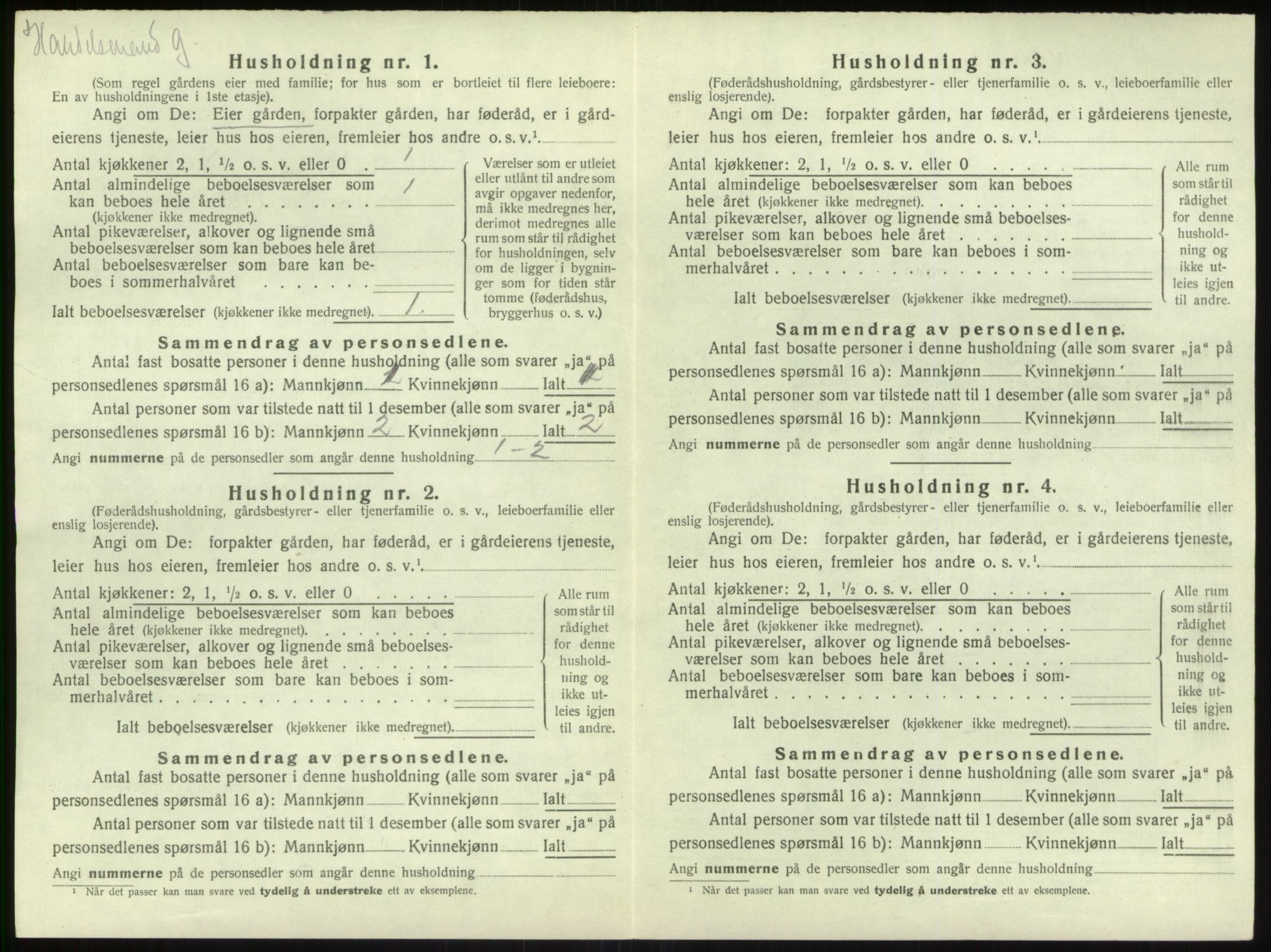 SAB, 1920 census for Kyrkjebø, 1920, p. 666