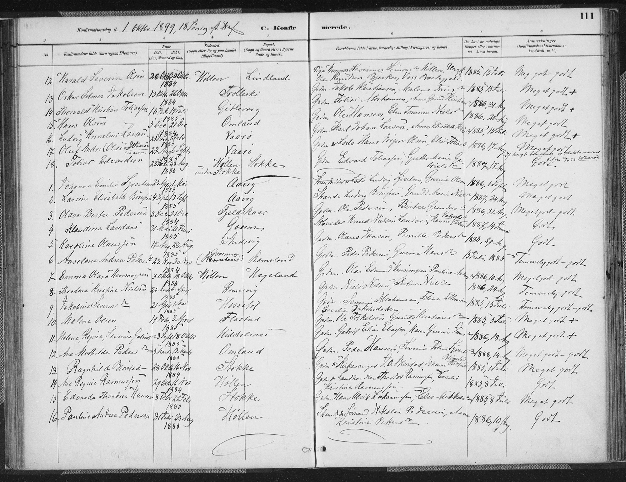 Sør-Audnedal sokneprestkontor, AV/SAK-1111-0039/F/Fa/Faa/L0004: Parish register (official) no. A 4, 1884-1909, p. 111