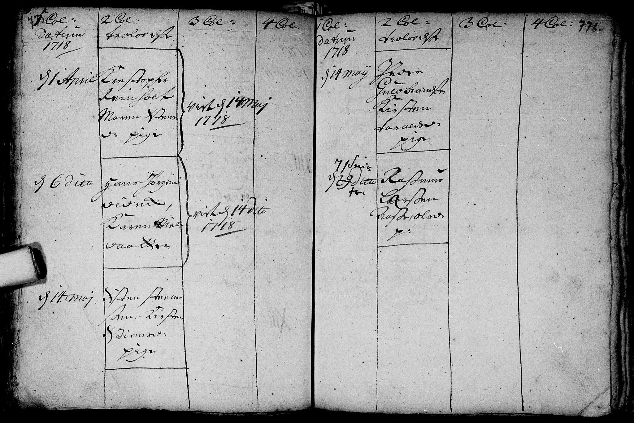 Aker prestekontor kirkebøker, SAO/A-10861/F/L0002: Parish register (official) no. 2, 1714-1720, p. 775-776