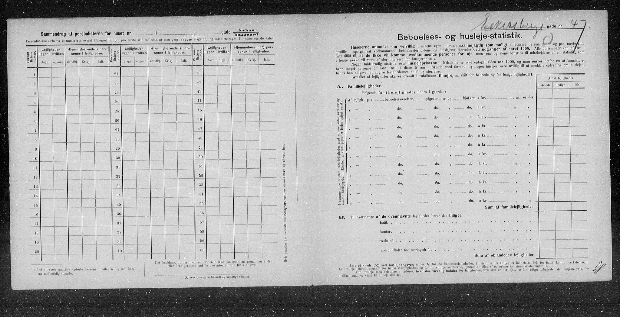 OBA, Municipal Census 1905 for Kristiania, 1905, p. 9757