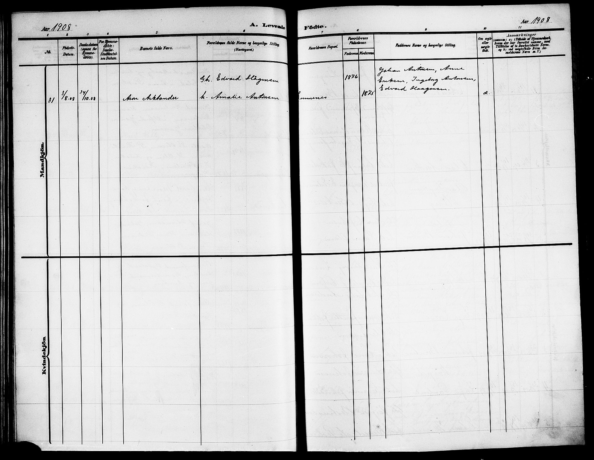 Ministerialprotokoller, klokkerbøker og fødselsregistre - Nordland, AV/SAT-A-1459/866/L0954: Parish register (copy) no. 866C03, 1905-1923