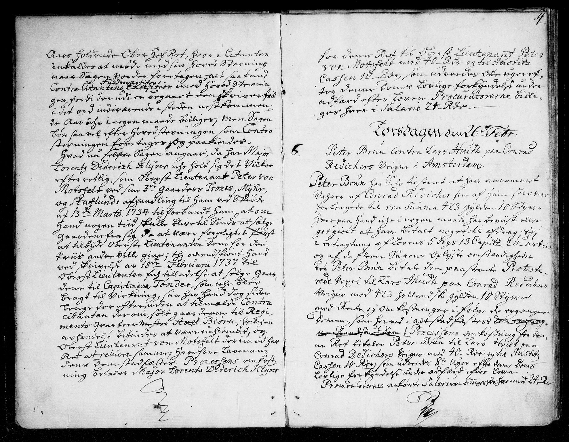 Overhoffretten 1667-1797, AV/RA-EA-2884/Aa/L0087: Avsiktsprotokoll, 1756, p. 3b-4a