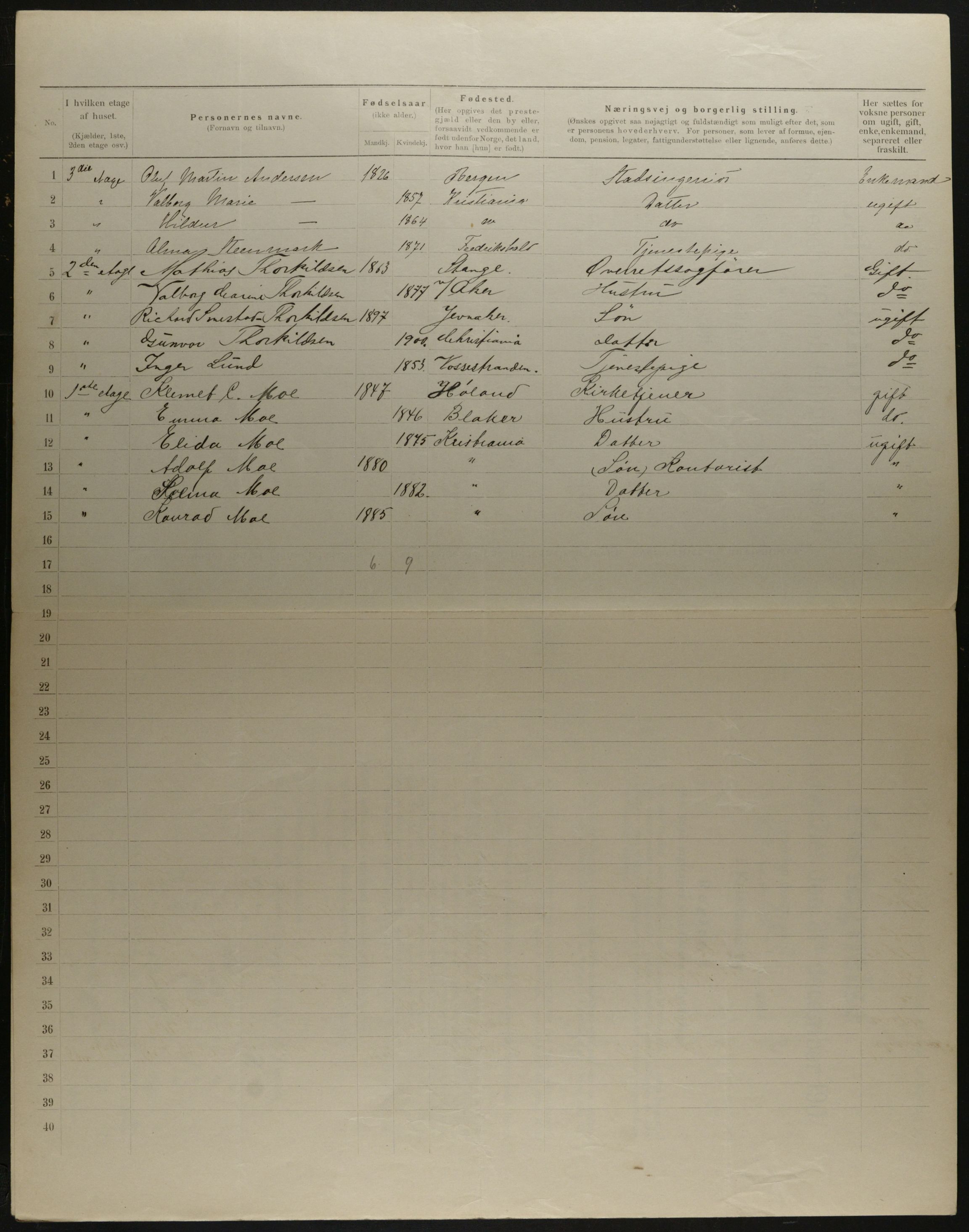 OBA, Municipal Census 1901 for Kristiania, 1901, p. 14446