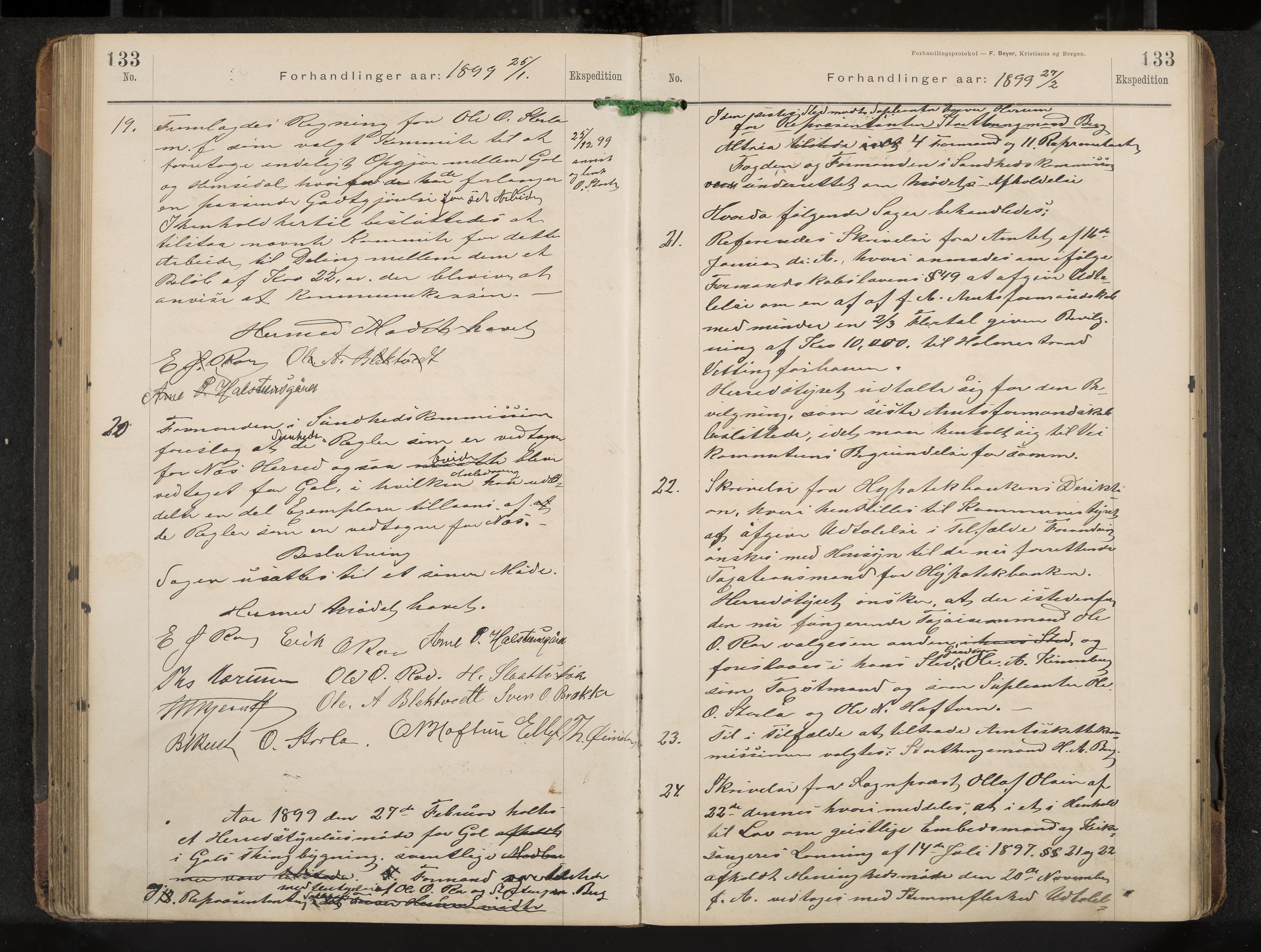 Gol formannskap og sentraladministrasjon, IKAK/0617021-1/A/Aa/L0003: Møtebok, 1892-1905, p. 133