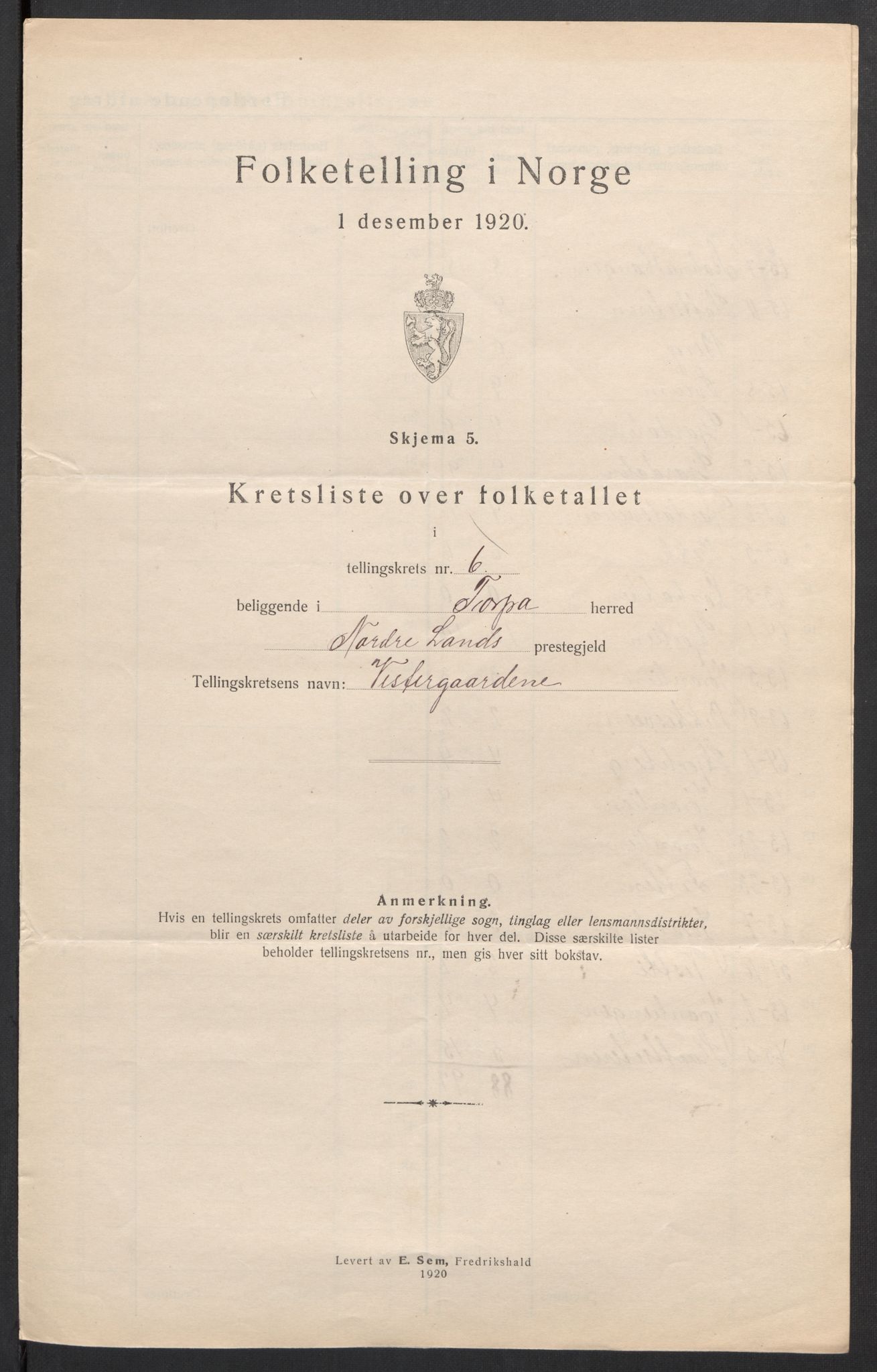 SAH, 1920 census for Torpa, 1920, p. 21