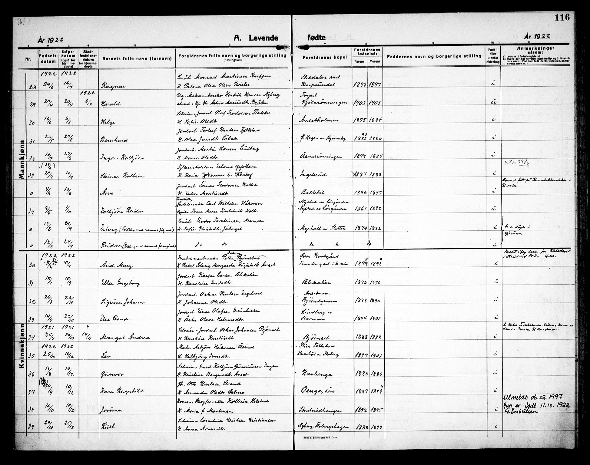 Åsnes prestekontor, AV/SAH-PREST-042/H/Ha/Haa/L0000C: Parish register (official) no. 0A, 1890-1929, p. 116