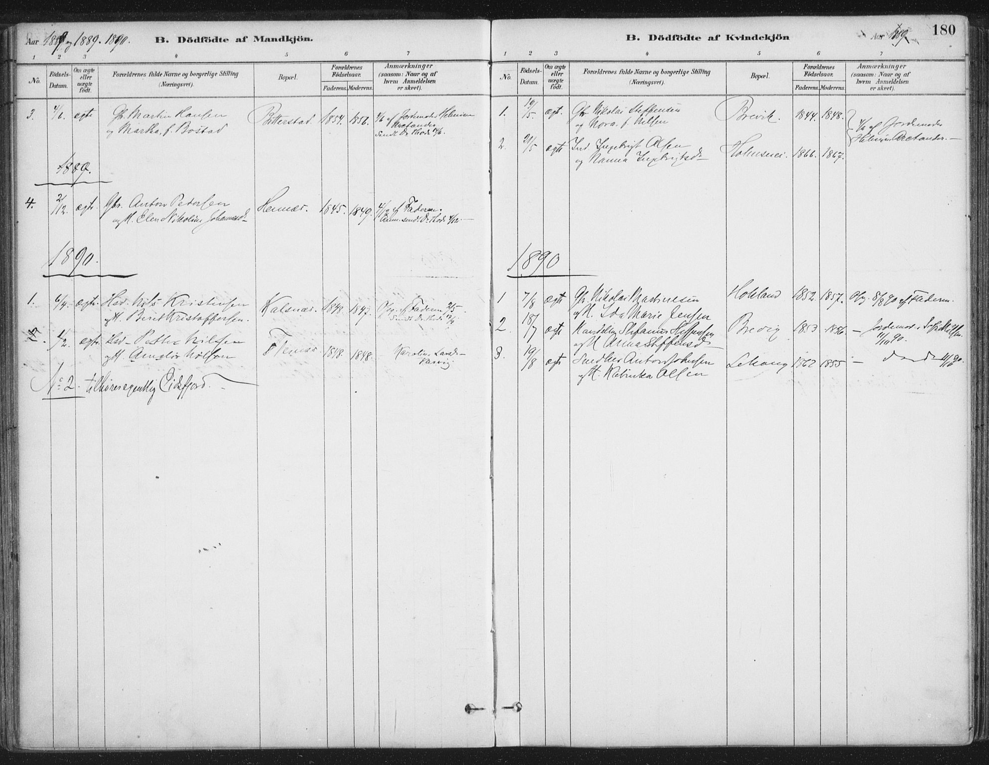 Ministerialprotokoller, klokkerbøker og fødselsregistre - Nordland, SAT/A-1459/888/L1244: Parish register (official) no. 888A10, 1880-1890, p. 180