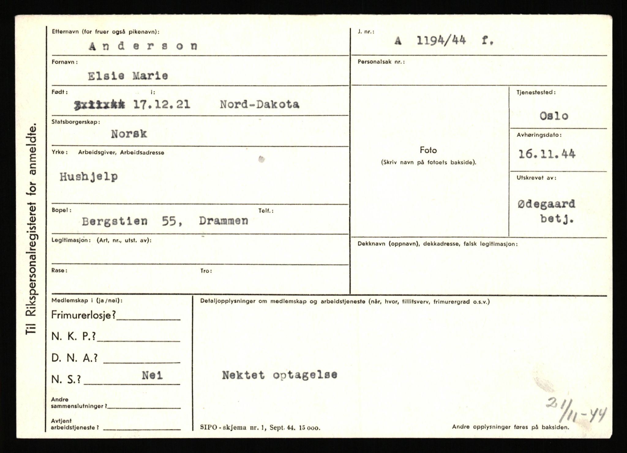 Statspolitiet - Hovedkontoret / Osloavdelingen, AV/RA-S-1329/C/Ca/L0001: Aabakken - Armann, 1943-1945, p. 3637