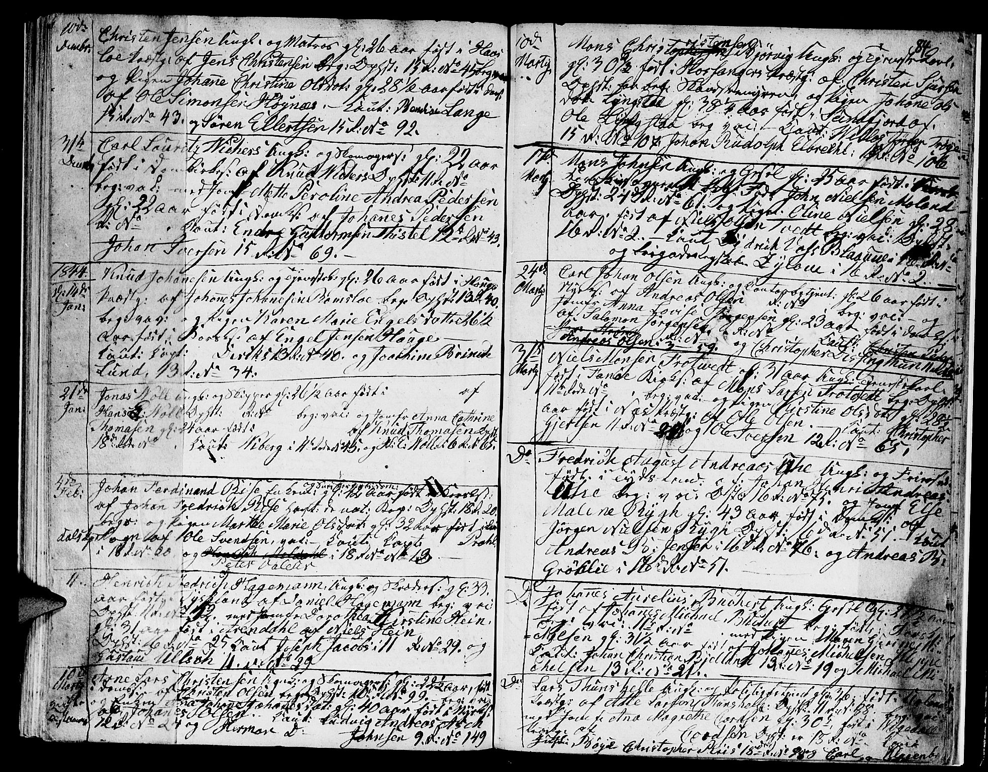 Domkirken sokneprestembete, SAB/A-74801/H/Hab/L0003: Parish register (copy) no. A 3, 1820-1853, p. 84