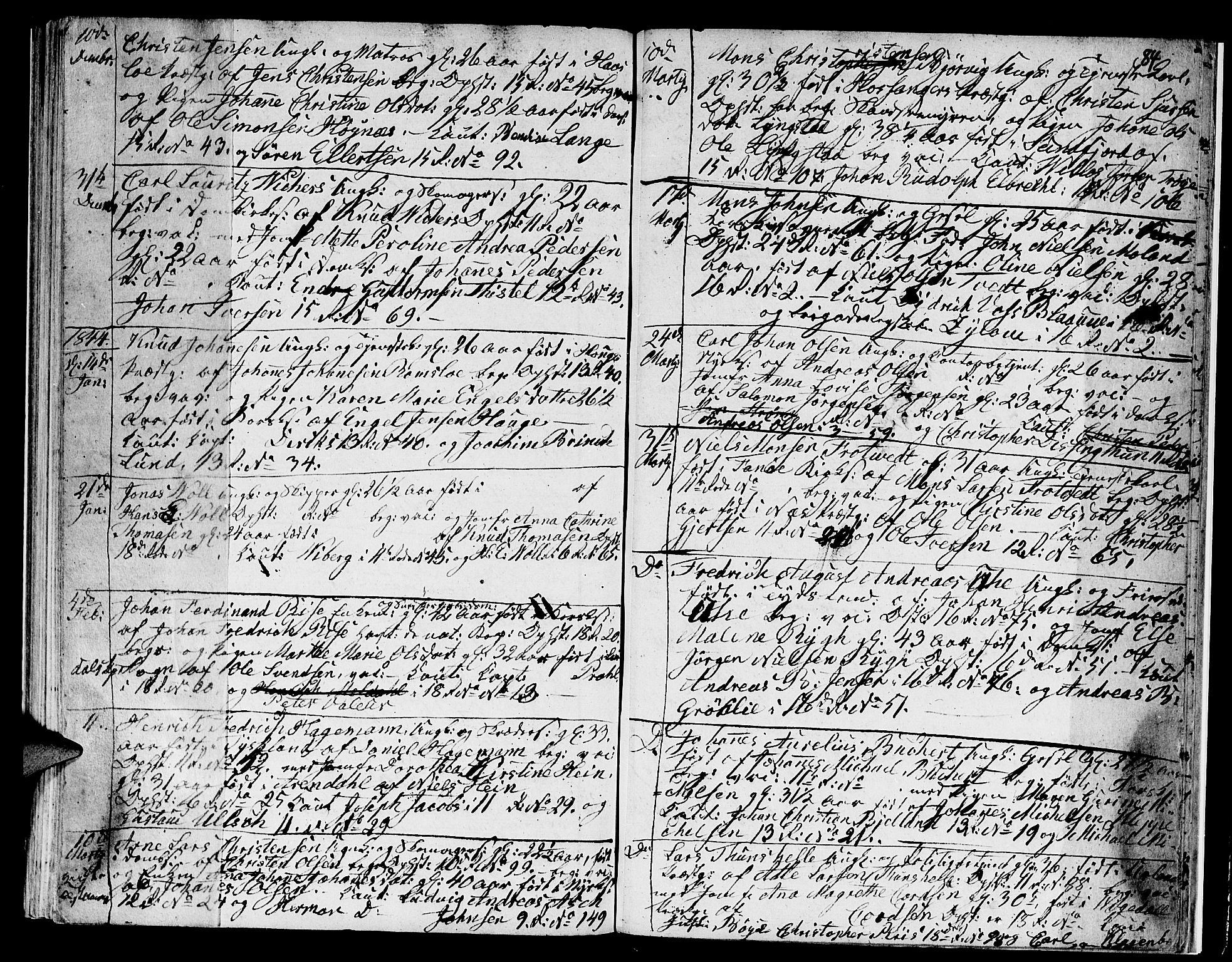 Domkirken sokneprestembete, AV/SAB-A-74801/H/Hab/L0003: Parish register (copy) no. A 3, 1820-1853, p. 84