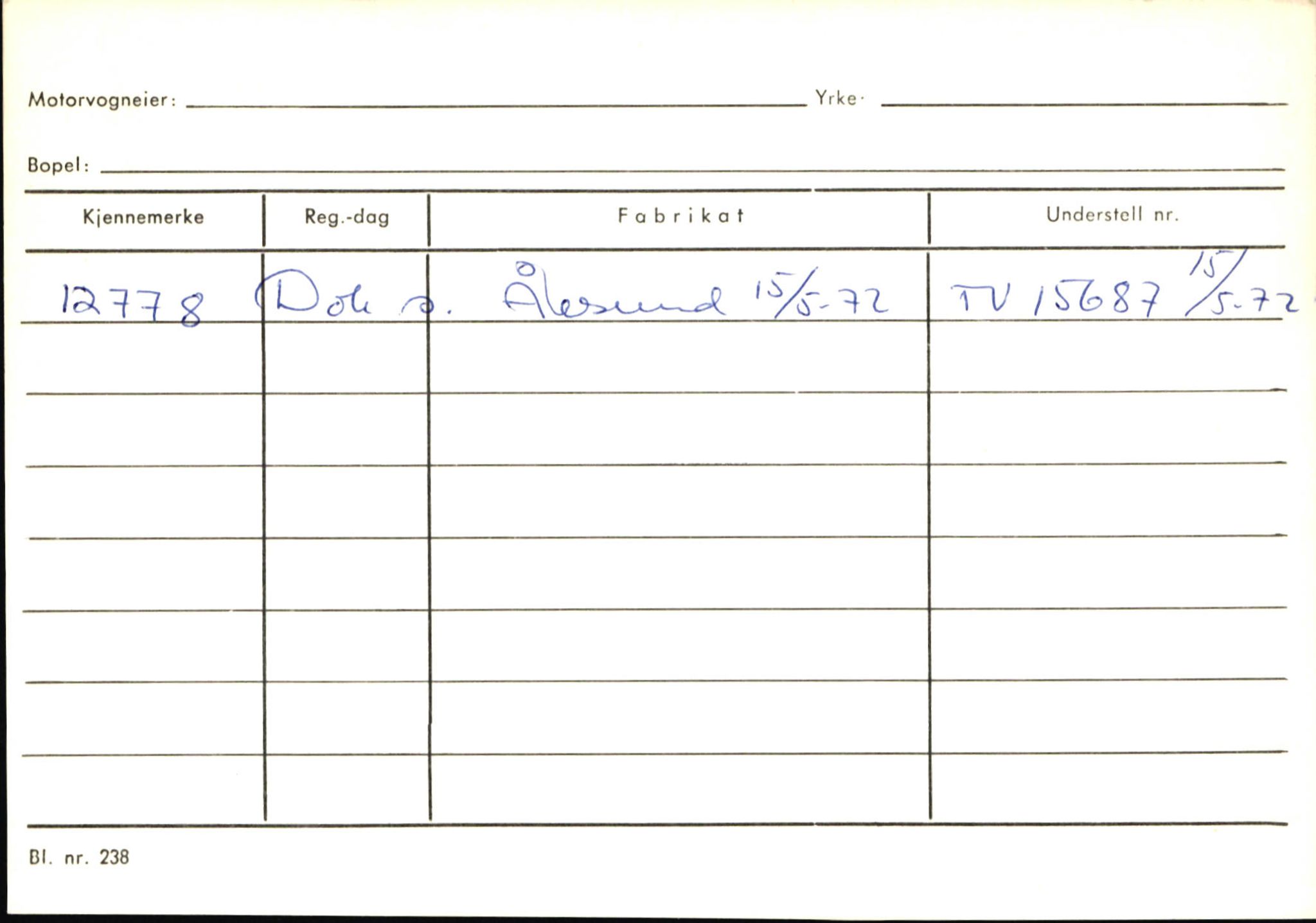 Statens vegvesen, Sogn og Fjordane vegkontor, SAB/A-5301/4/F/L0145: Registerkort Vågsøy S-Å. Årdal I-P, 1945-1975, p. 783