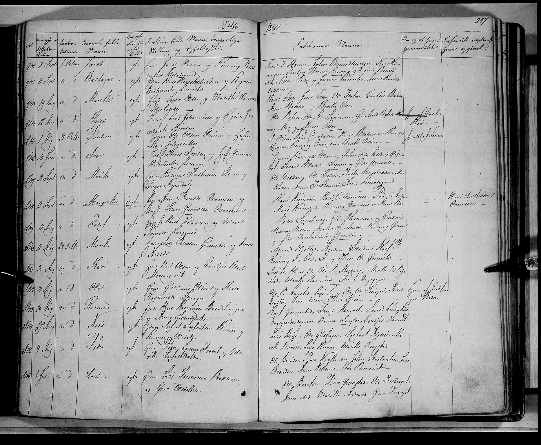 Lom prestekontor, SAH/PREST-070/K/L0006: Parish register (official) no. 6A, 1837-1863, p. 247