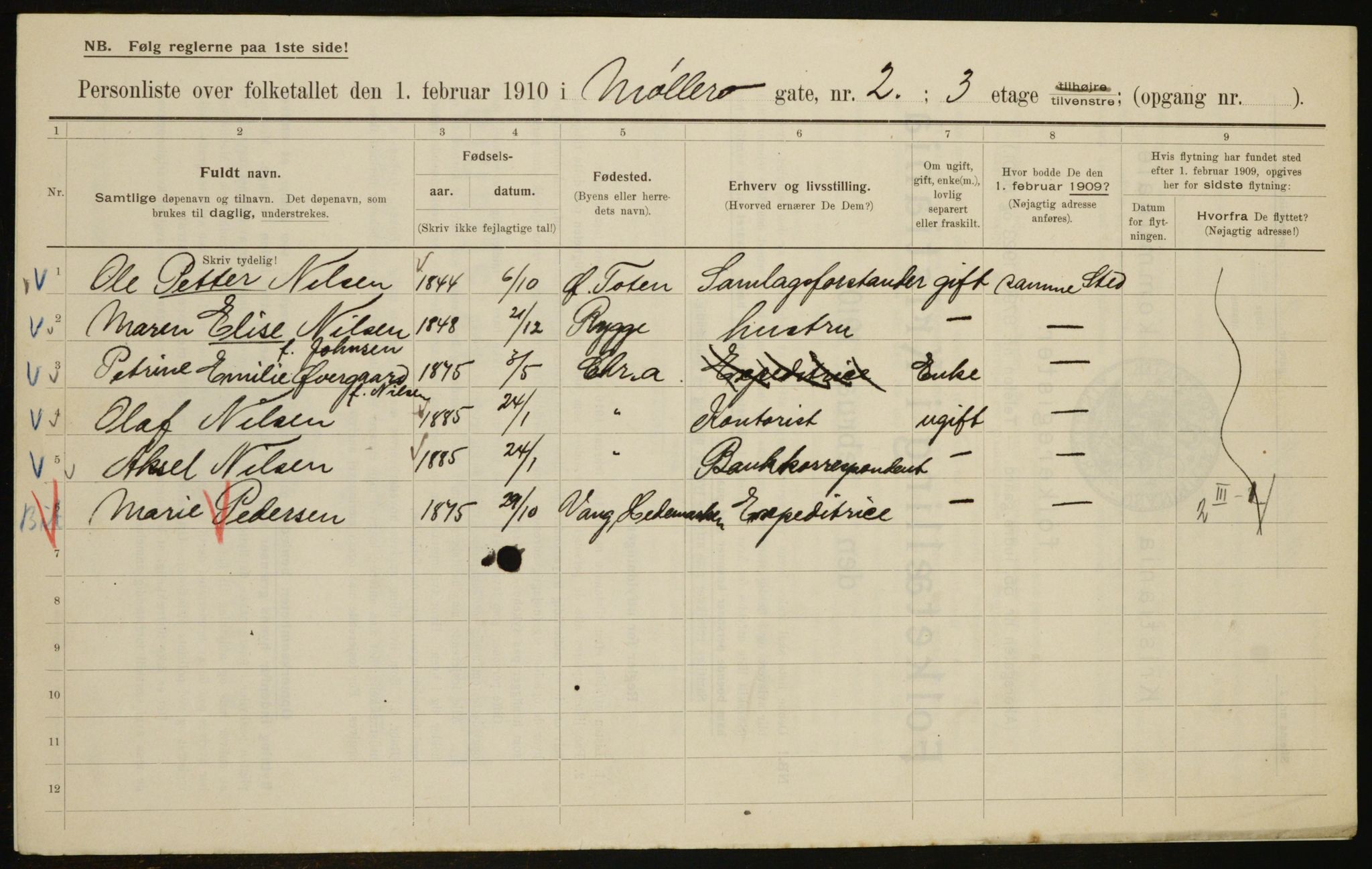 OBA, Municipal Census 1910 for Kristiania, 1910, p. 66044