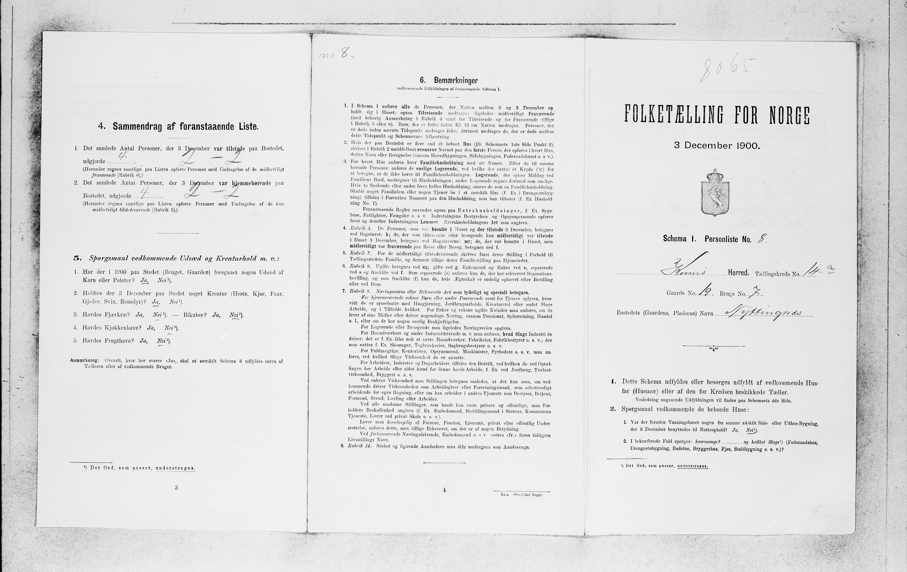 SAB, 1900 census for Kinn, 1900, p. 1561